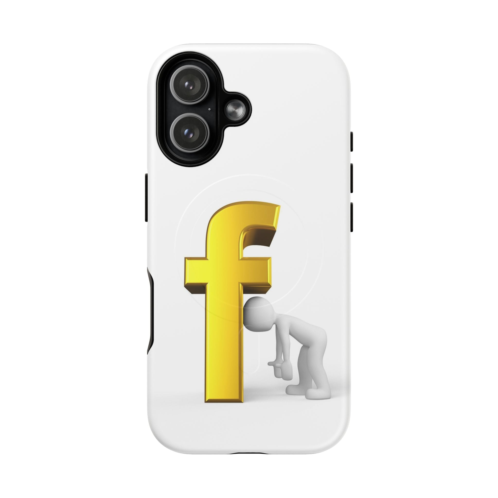 3D Gold Letter F Phone Case | Tough Magnetic Case