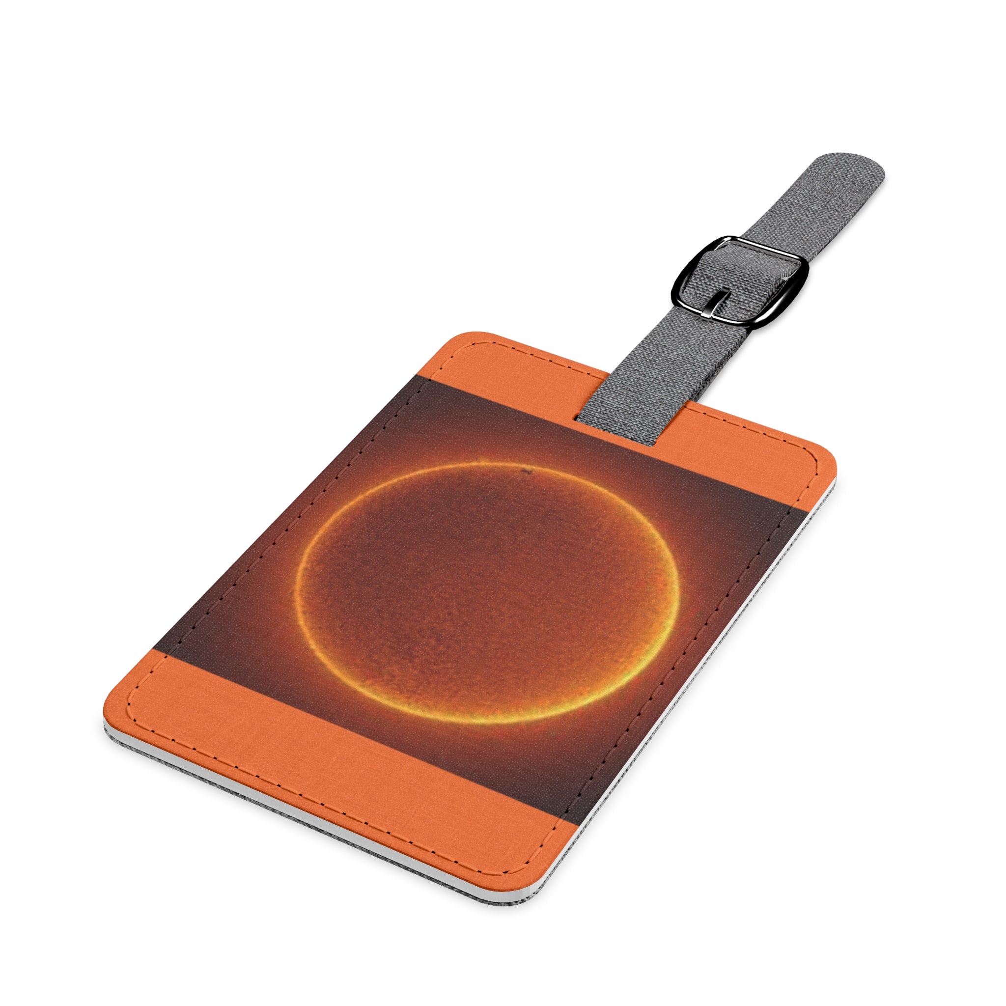 Glowing Solar Eclipse Luggage Tag | Rectangle Saffiano Polyester