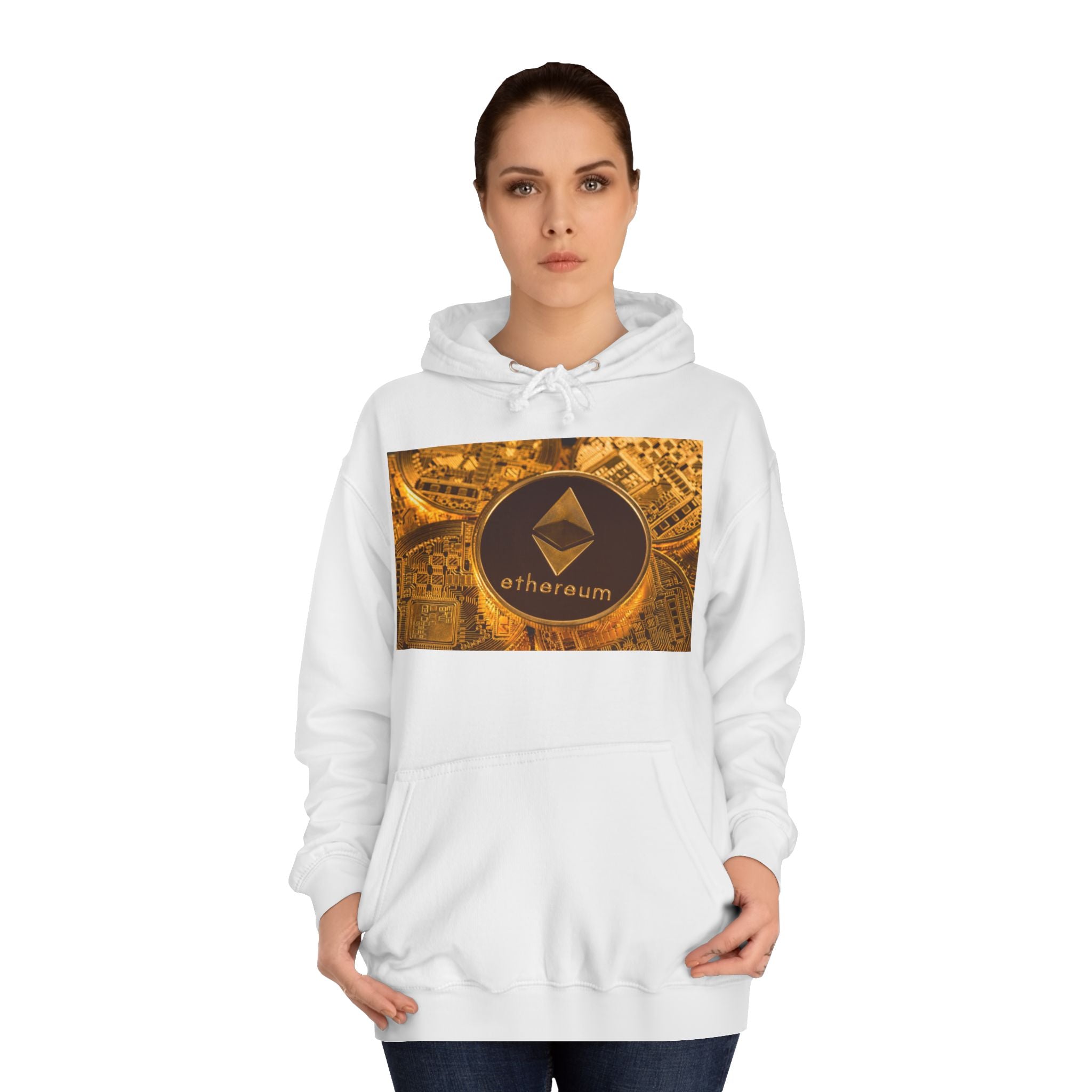 Ethereum Coin Hoodie | Crypto Logo Sweatshirt, Blockchain Design