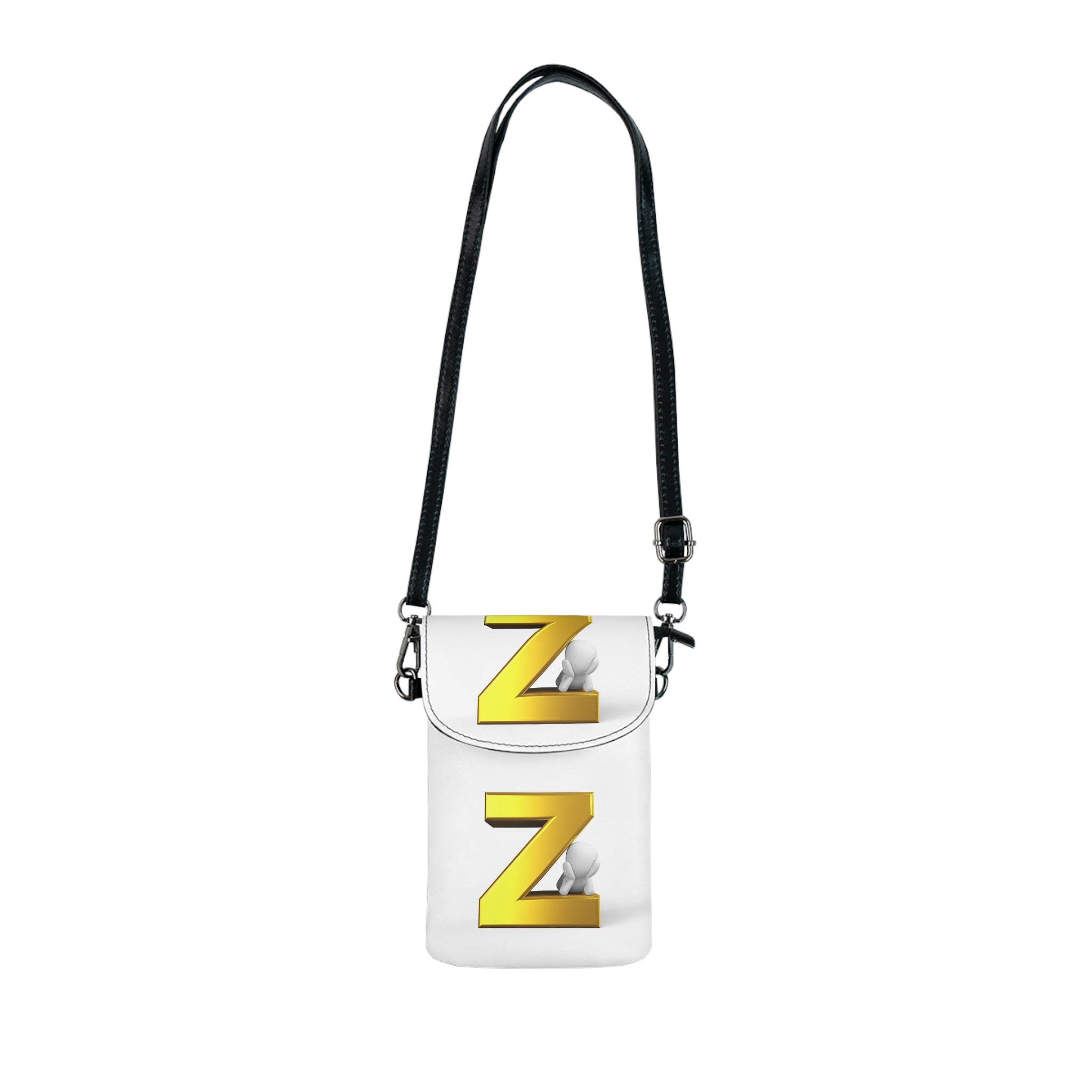 Yellow 3D Z Monogram Small Cell Phone Wallet | Crossbody Phone Pouch