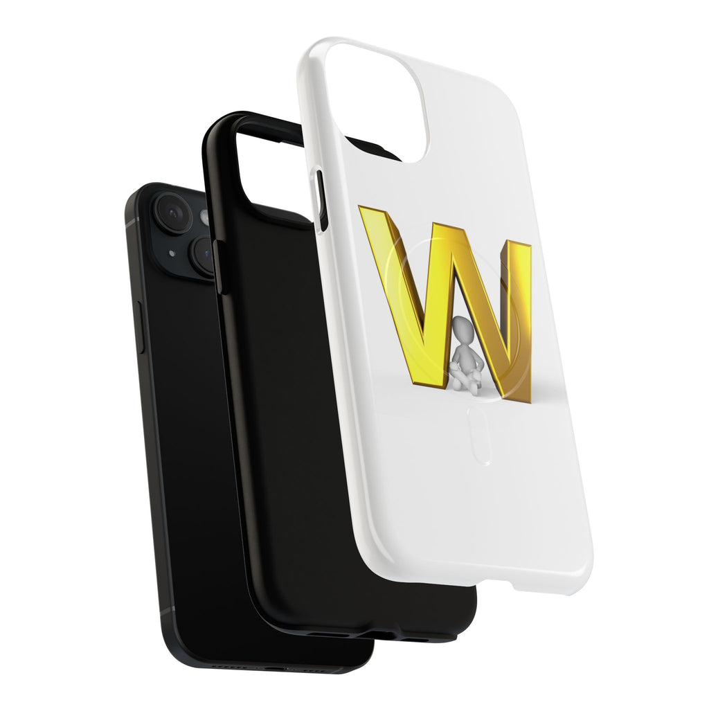Gold Letter W Monogram Phone Case | Tough Magnetic Case