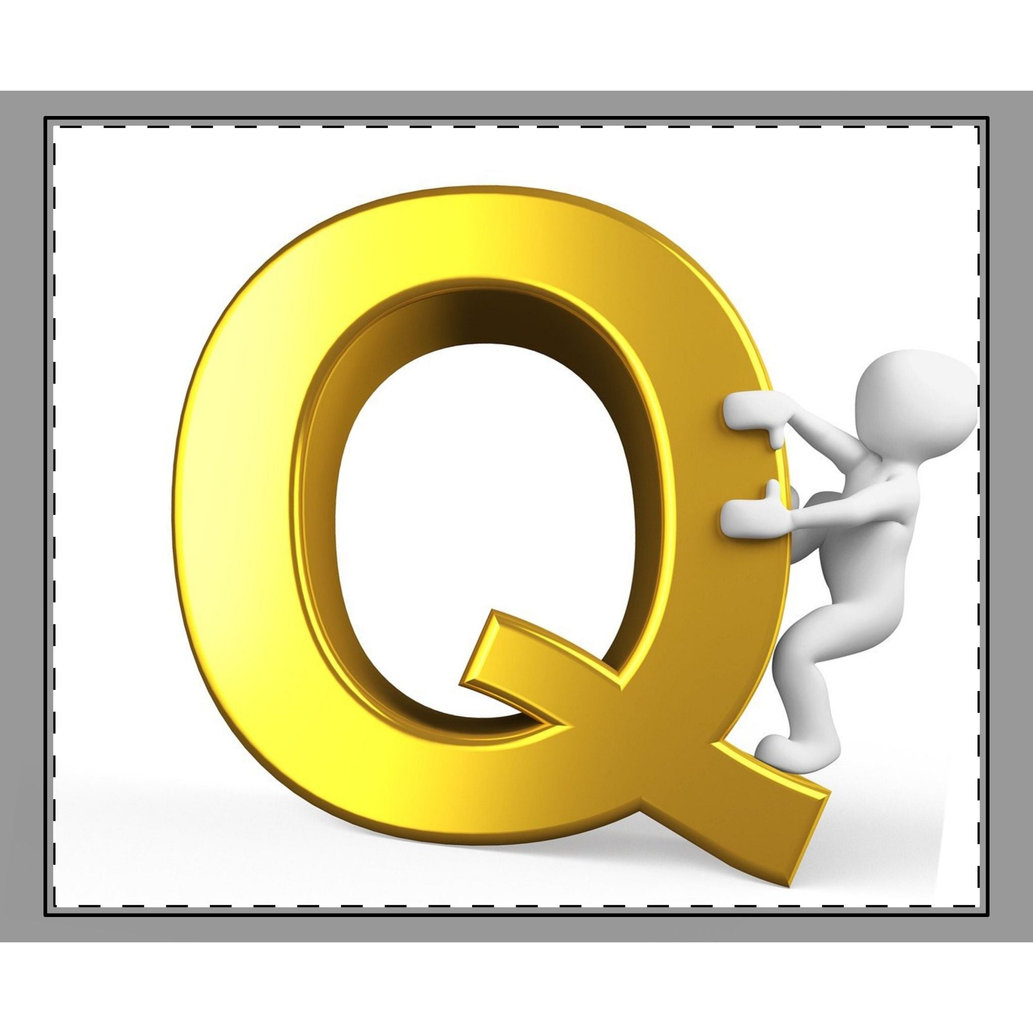 Gold Letter Q Monogram Coverlet