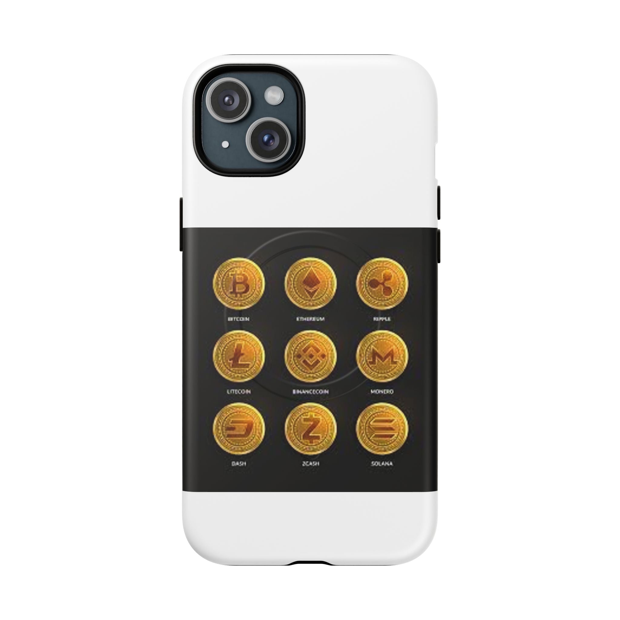 Coque de Téléphone Graphique de Monnaie Crypto | Coque Magnétique Robuste