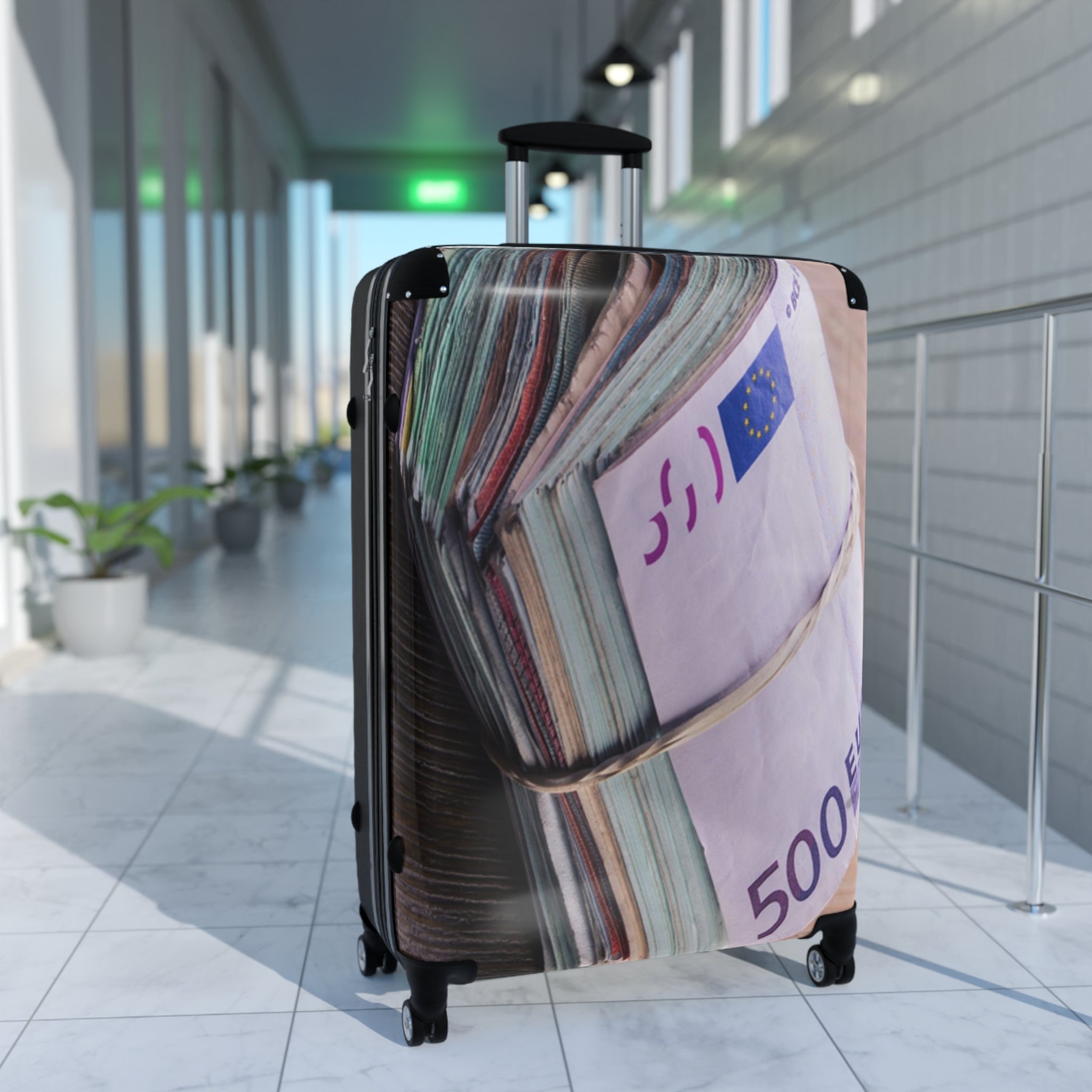 Stack of Euro Banknotes Suitcase