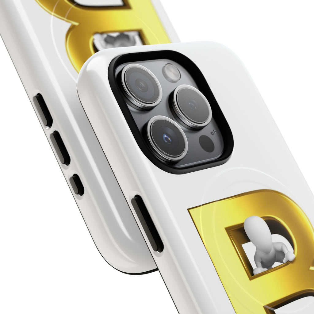 Gold 3D Letter B phone case | Tough Magnetic Case