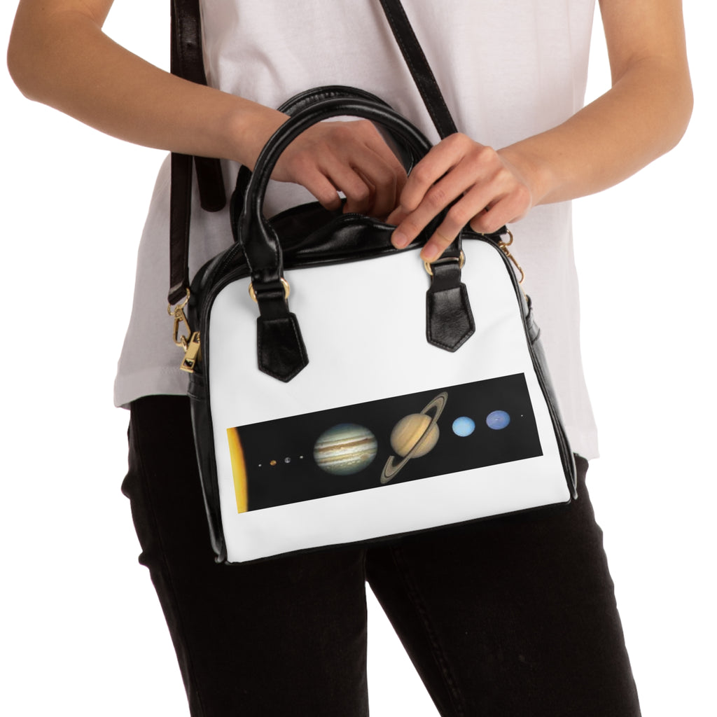 Solar System Planets Shoulder Handbag | Planetary Graphic, Space Theme