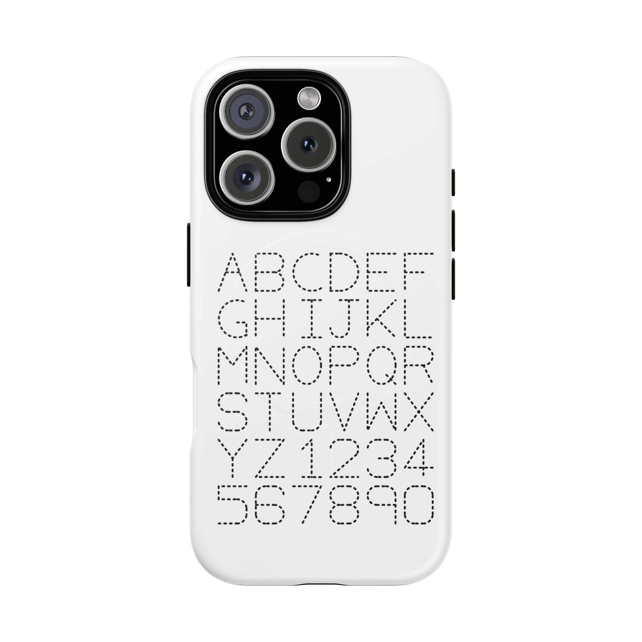 Coque de téléphone Alphabet à pois | Coque magnétique robuste