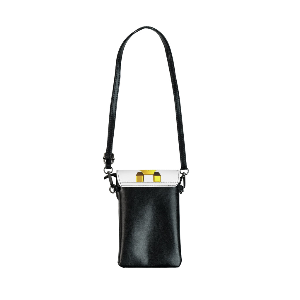 Gold 3D Letter Ä Cell Phone Wallet | Small Crossbody Phone Pouch