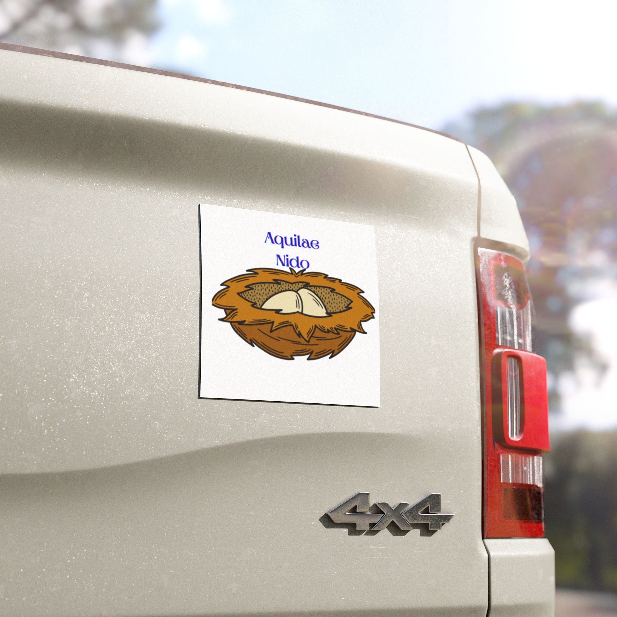 Eagle Nest Car Magnet | Bird Nest Illustration Magnet