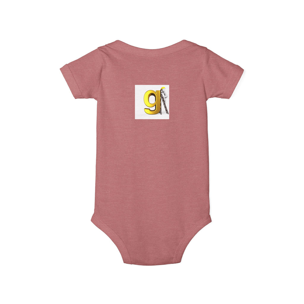 Yellow Letter G with worker Onesie | Baby Bodysuit, Alphabet Initial