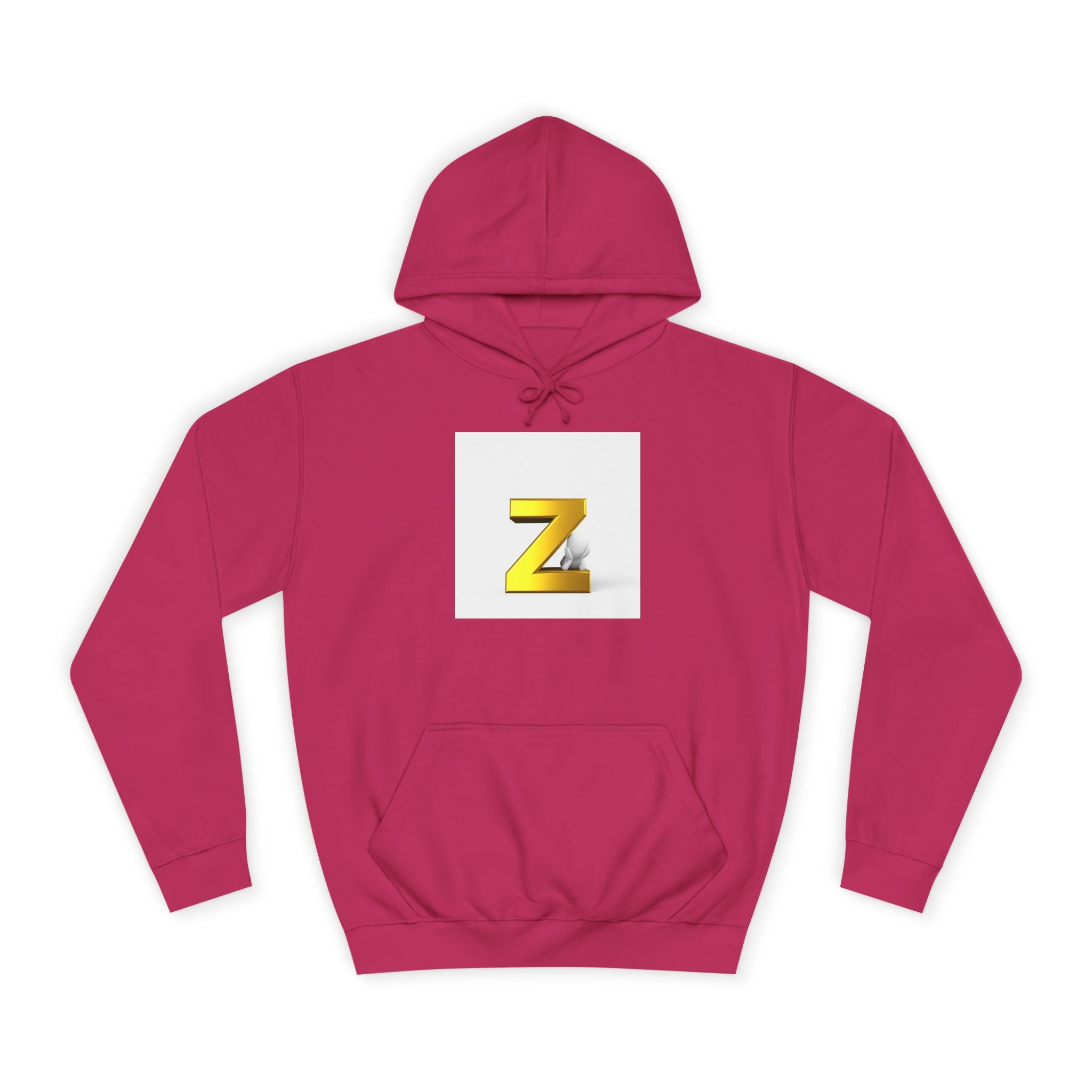 Sweat à capuche lettre Z en or 3D | Pull monogramme initial