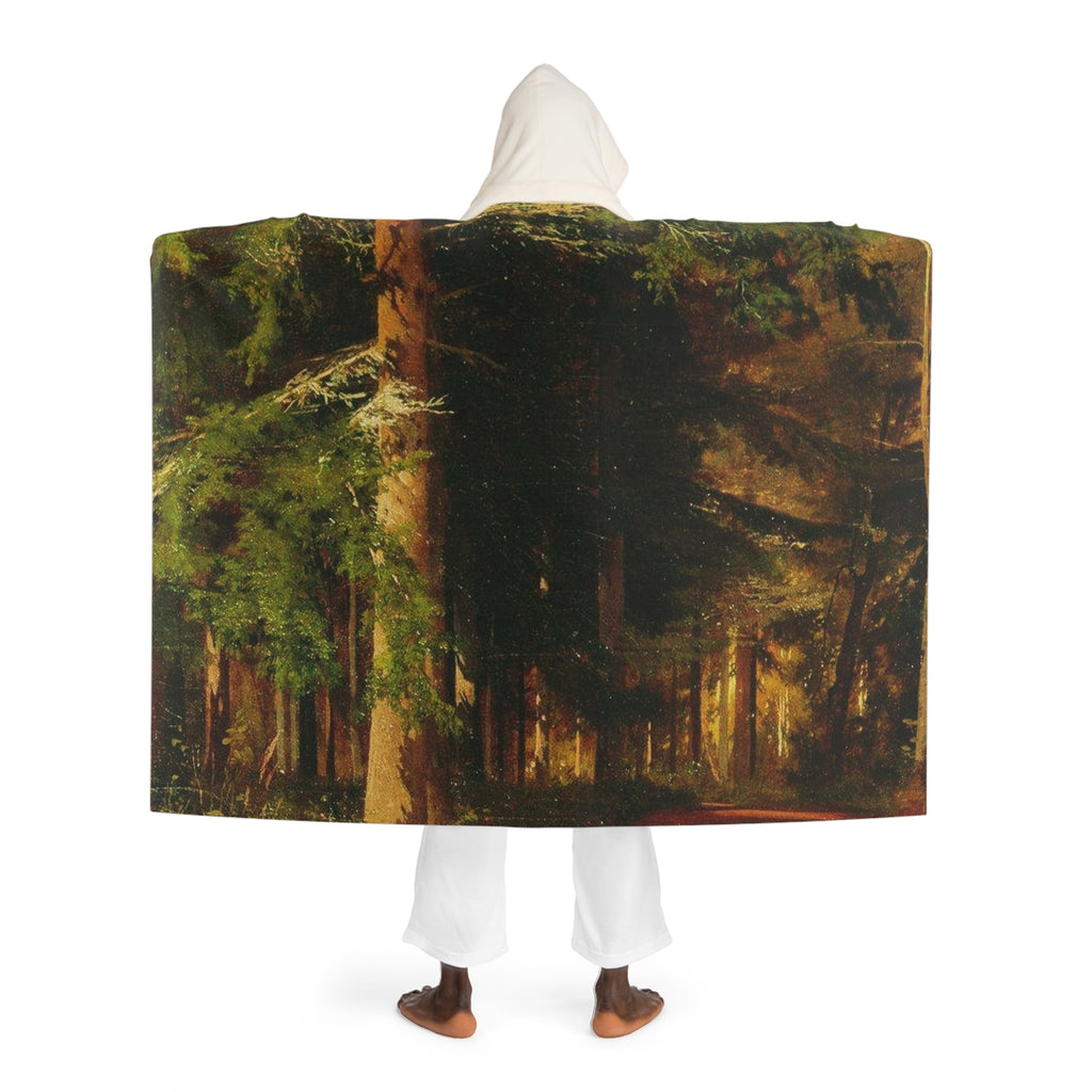 Autumn Forest Hooded Blanket | Sherpa Fleece Cloak