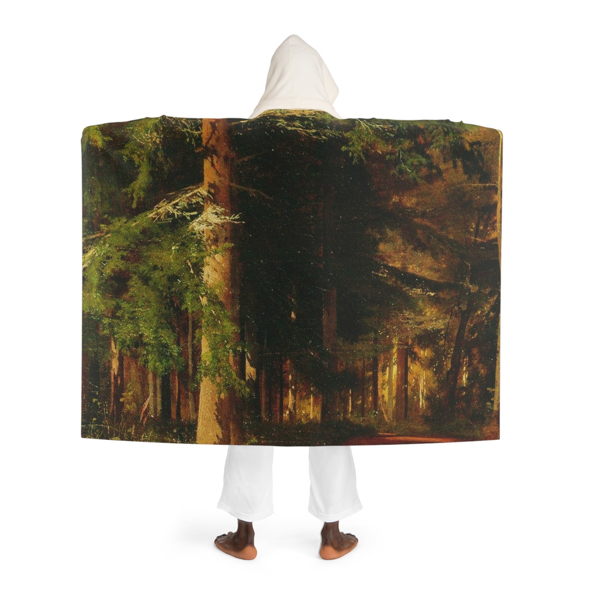 Autumn Forest Hooded Blanket | Sherpa Fleece Cloak