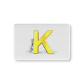 Yellow Letter K Crib Sheet baby fitted crib sheet | Monogram Initial Nursery