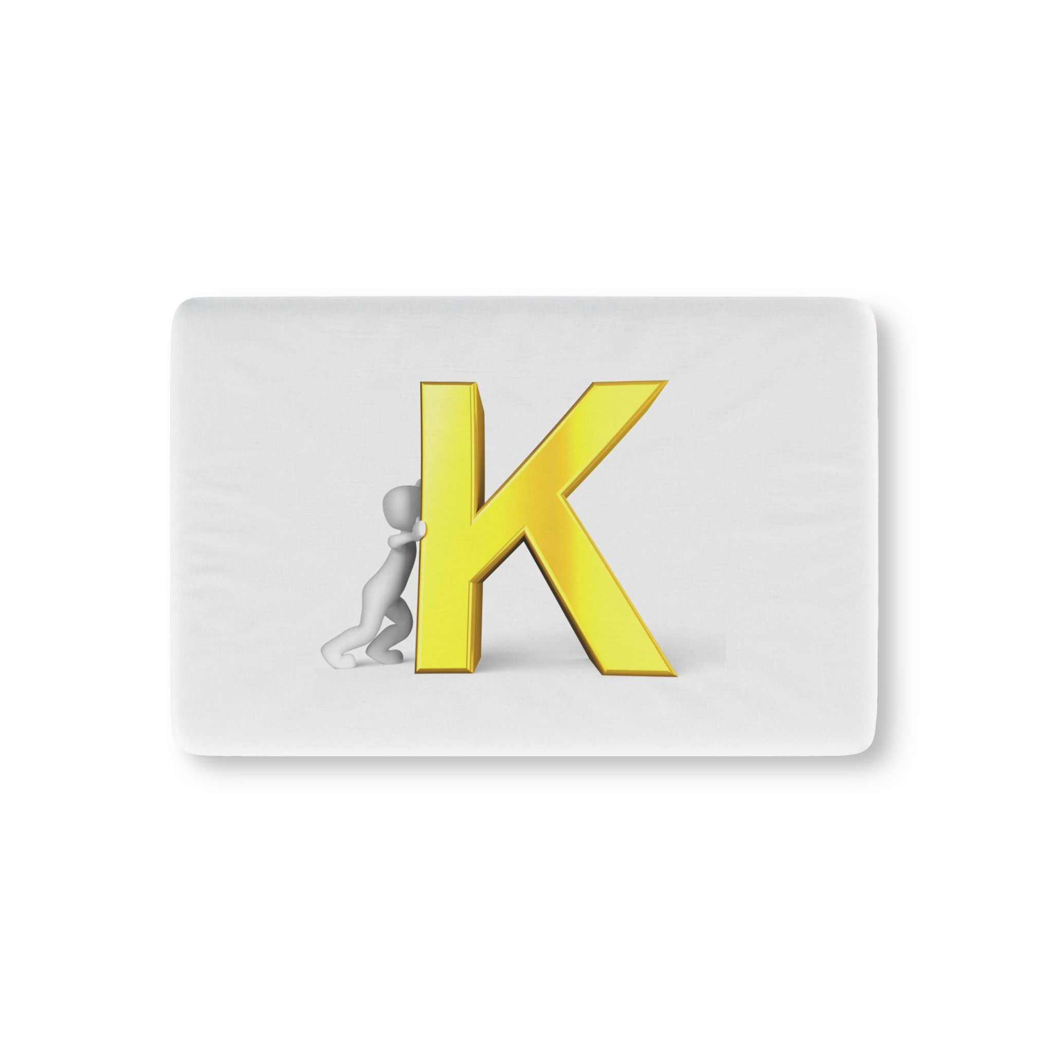 Yellow Letter K Crib Sheet baby fitted crib sheet | Monogram Initial Nursery