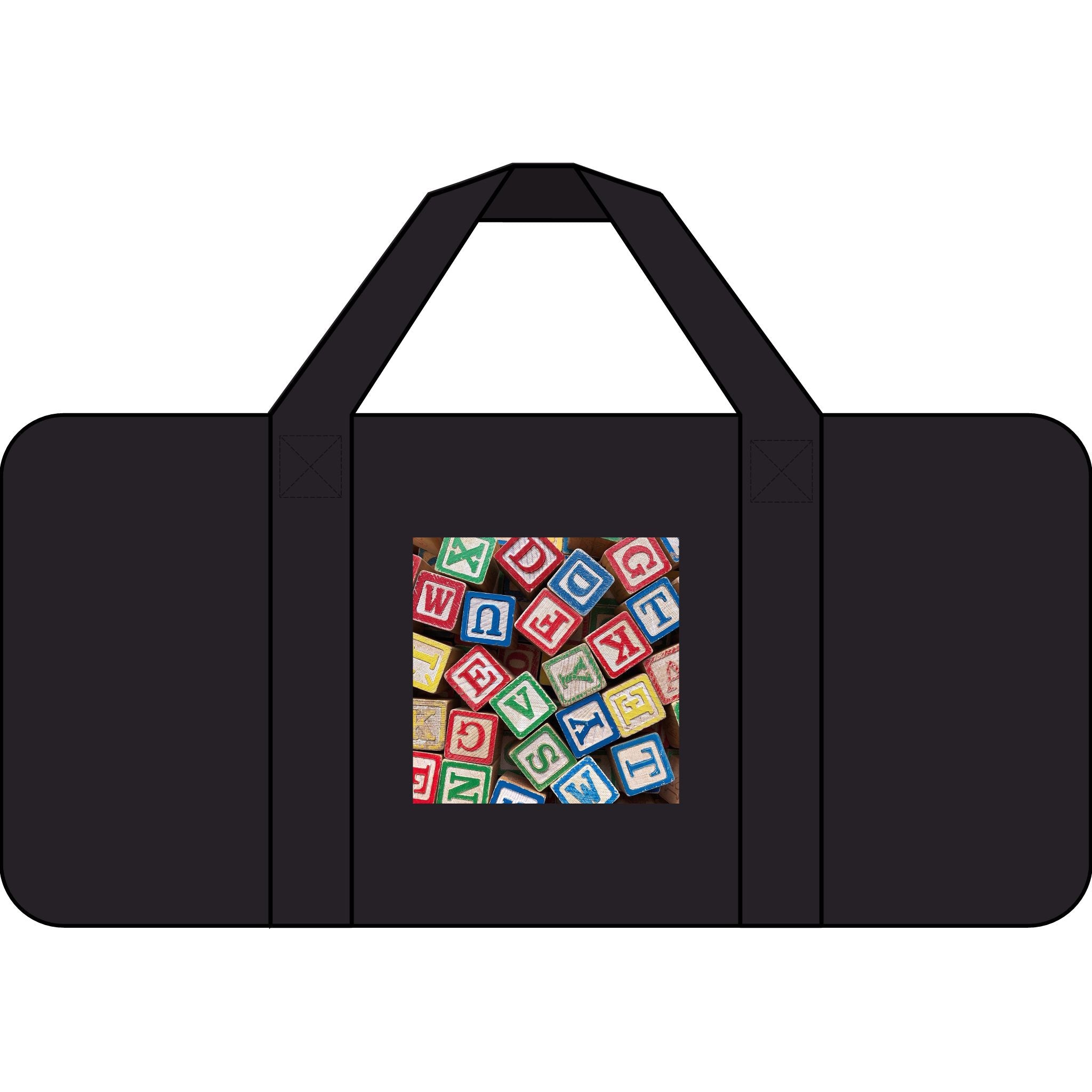 Colorful Alphabet Blocks Tripper Duffel Bag | Kids Toy Pattern Duffel