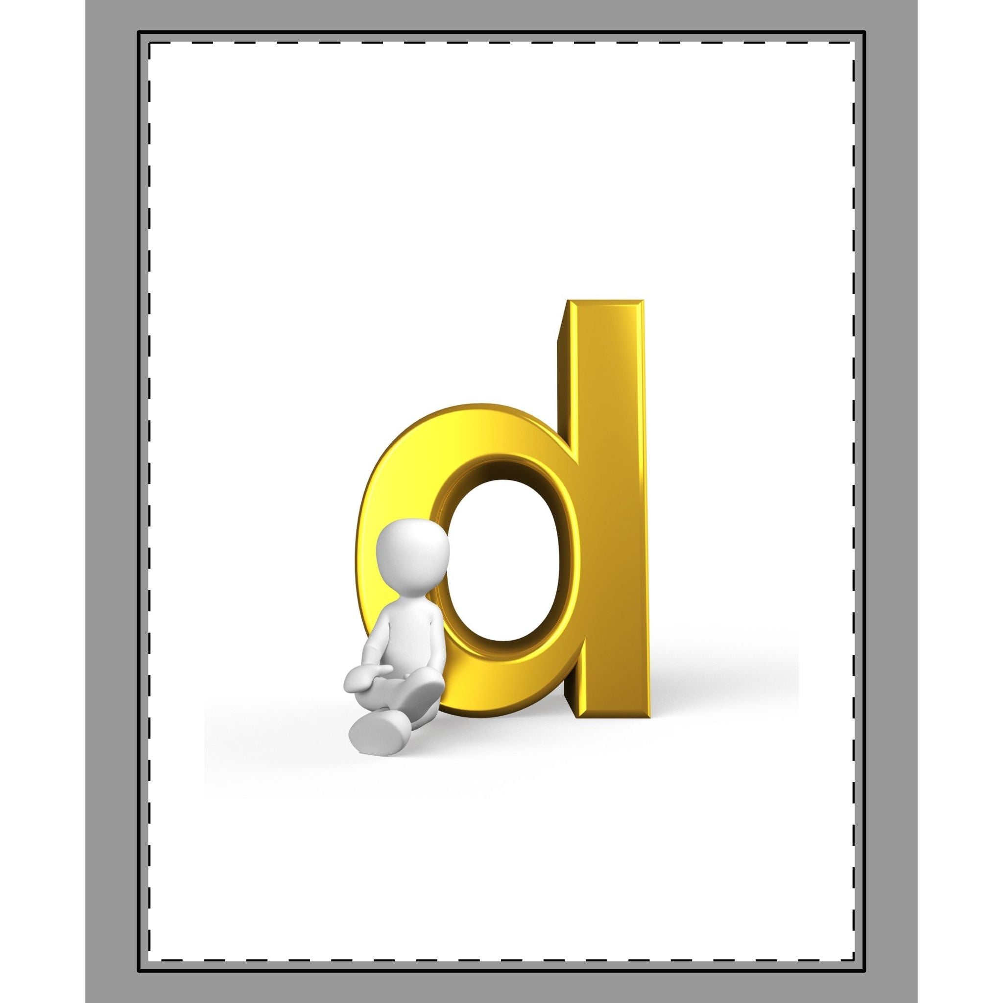 Woven-Style Coverlet | 3D Gold Letter D