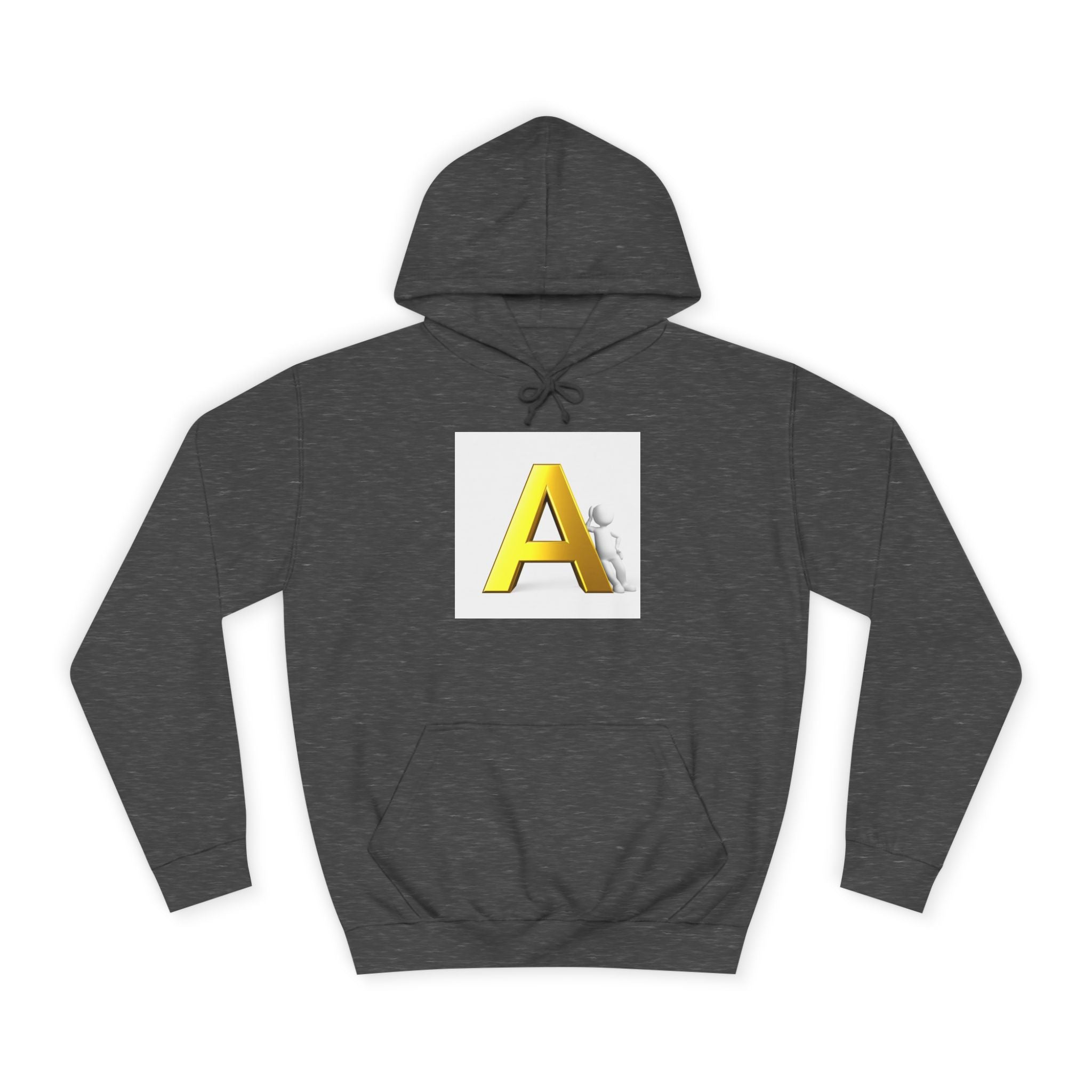 Sweat à capuche lettre A 3D or | Sweat-shirt initiales A monogramme