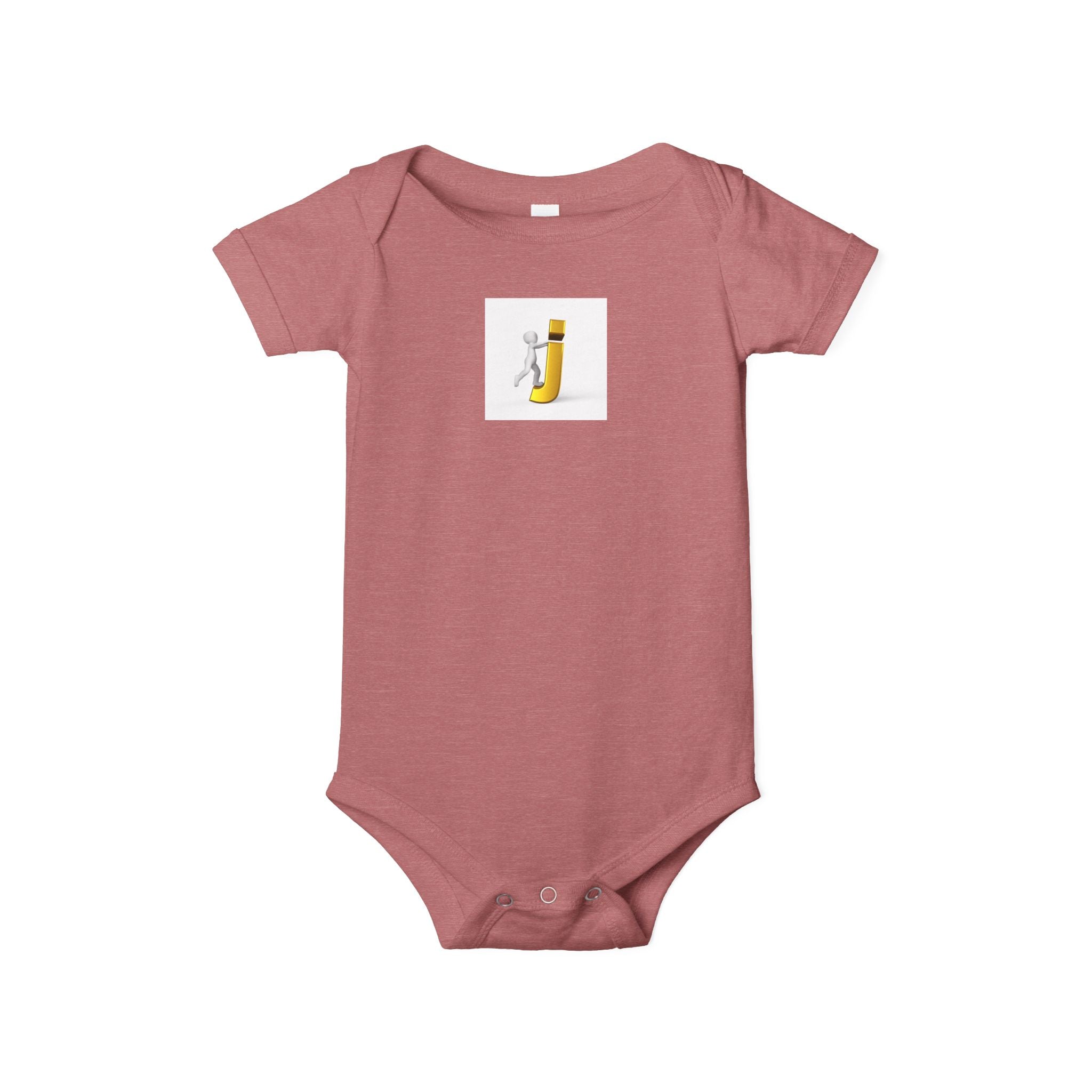 Motif Cavalier Lettre J | Grenouillère pour bébé | Body adorable