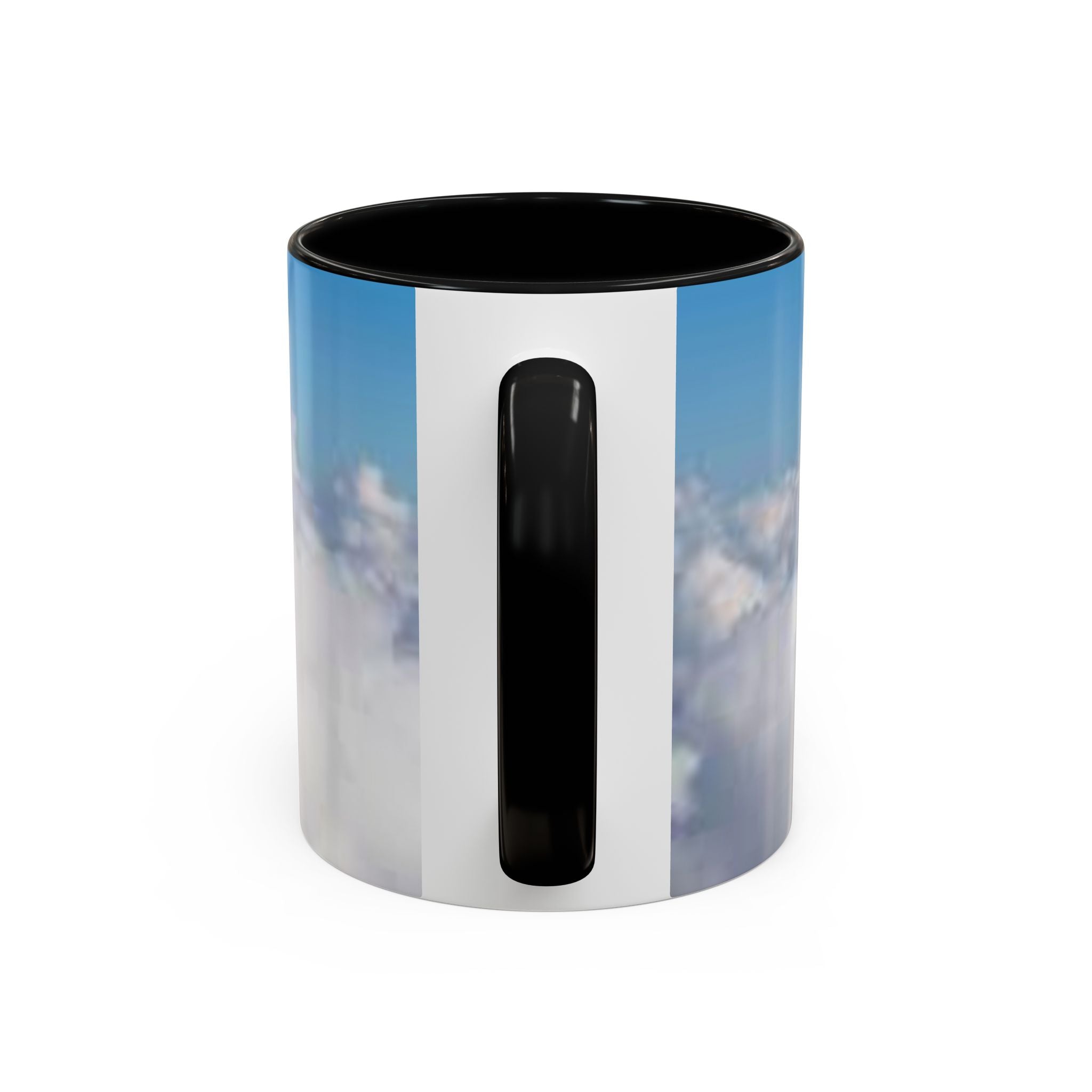 Blue Sky Clouds Accent Coffee Mug | 11oz 15oz
