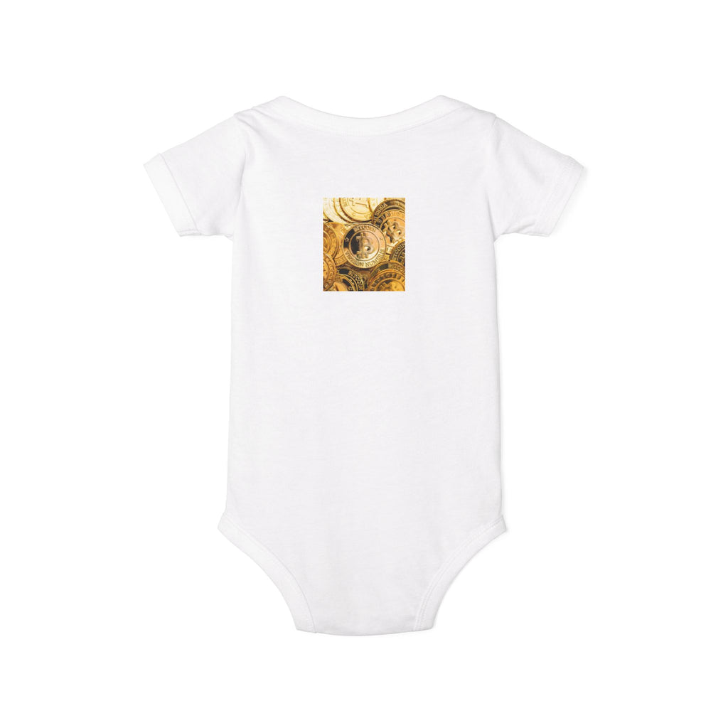 Bitcoin Cryptocurrency Infant One Piece | Floral Nursery Baby Bodysuit