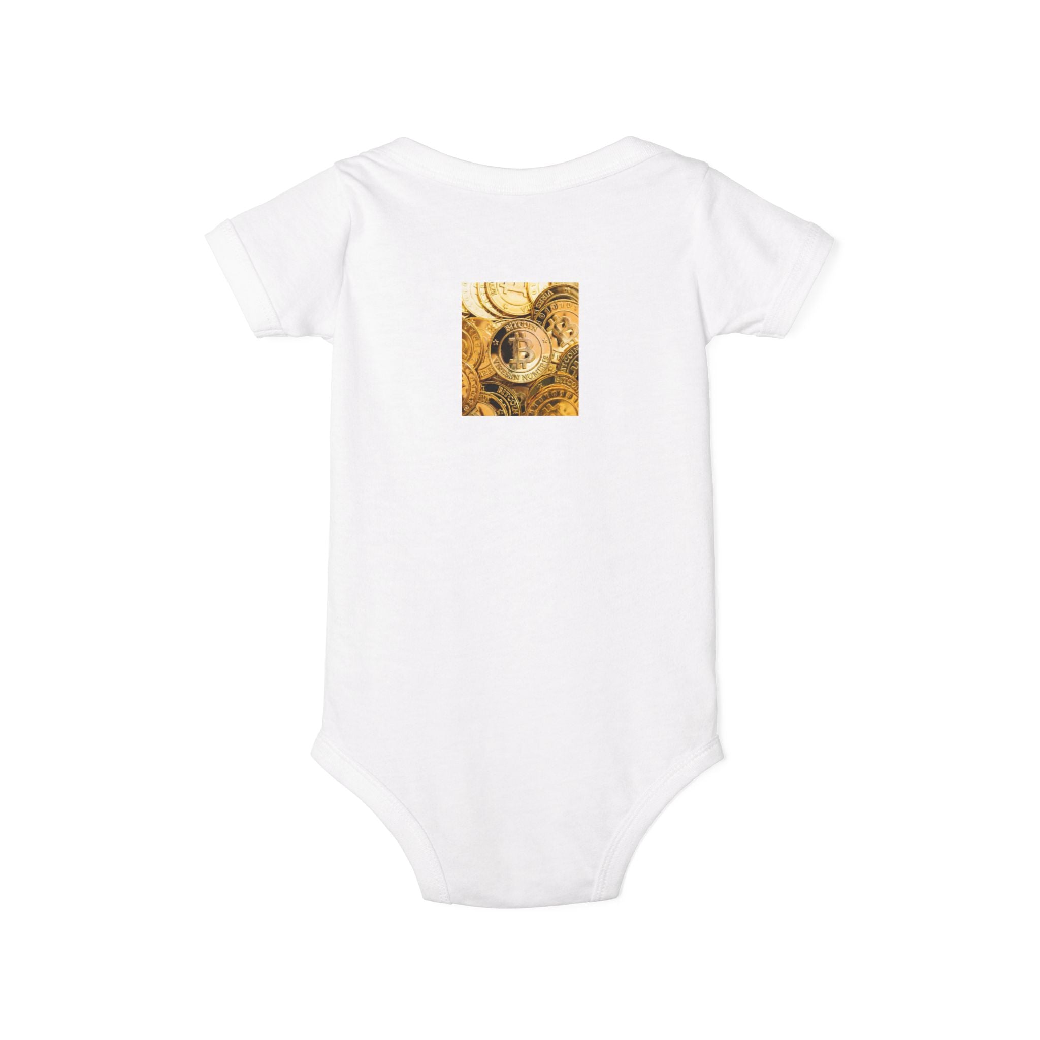 Bitcoin Cryptocurrency Infant One Piece | Floral Nursery Baby Bodysuit