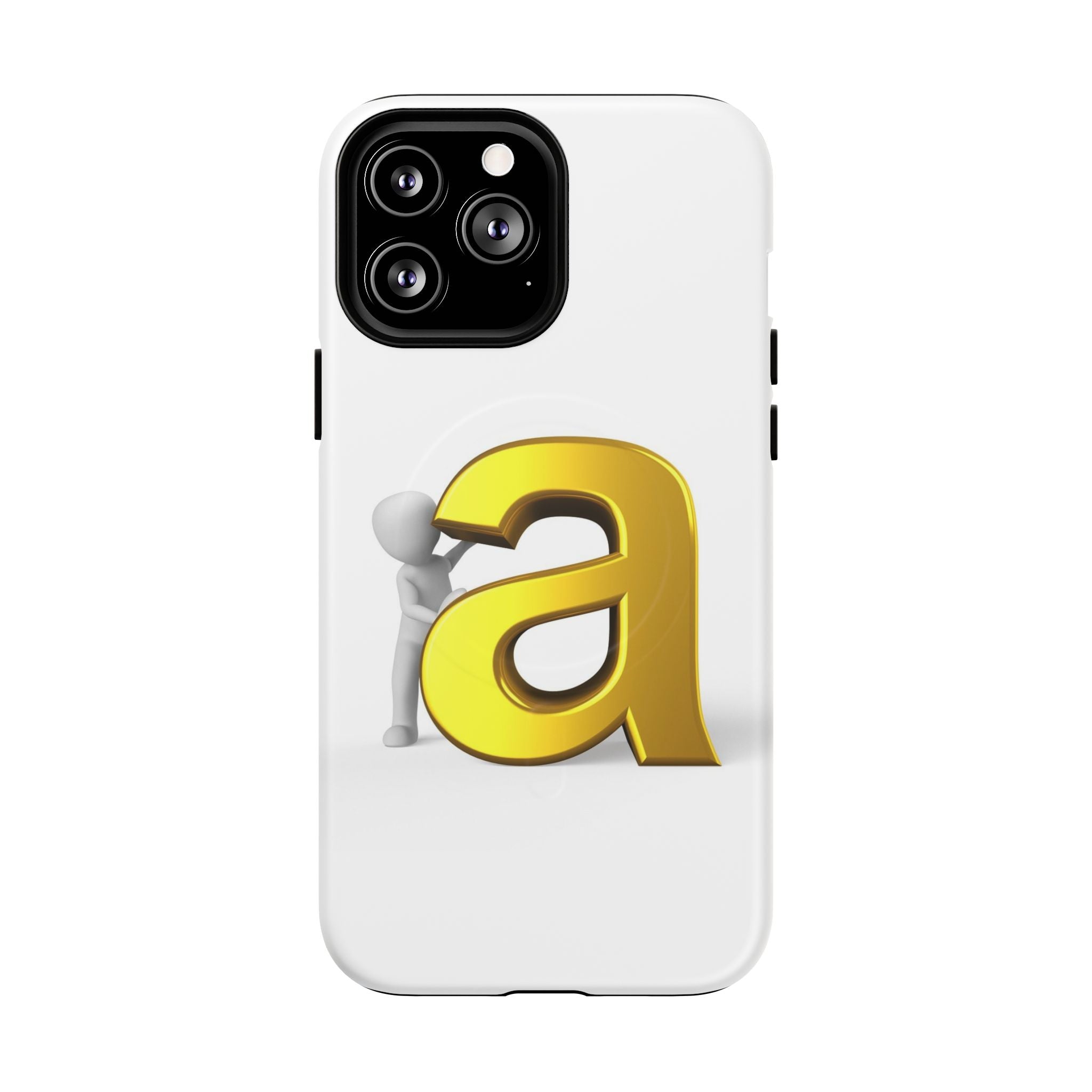 3D Gold Letter A Phone Case | Tough Magnetic Case