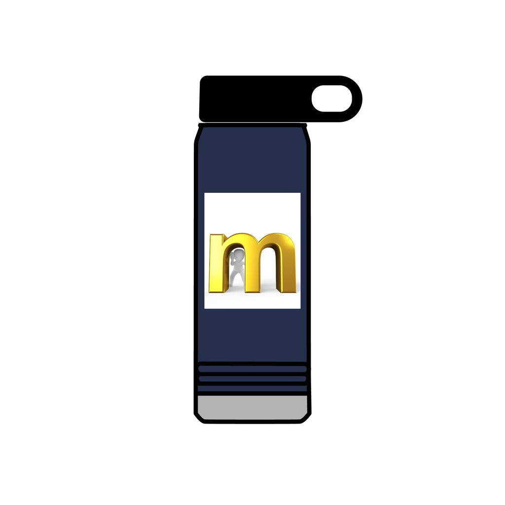 Gold Letter M Water Bottle | 20oz