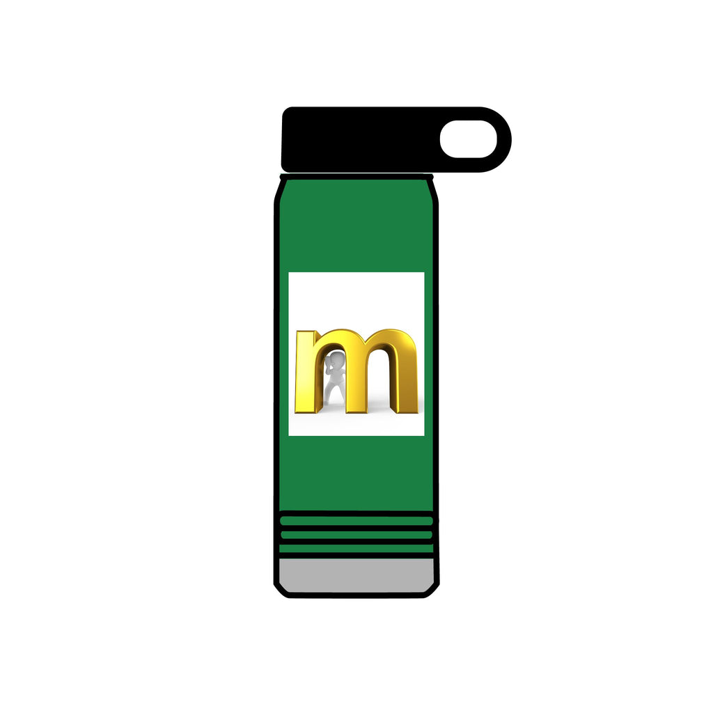 Gold Letter M Water Bottle | 20oz