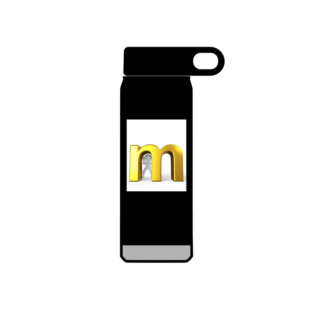 Gold Letter M Water Bottle | 20oz