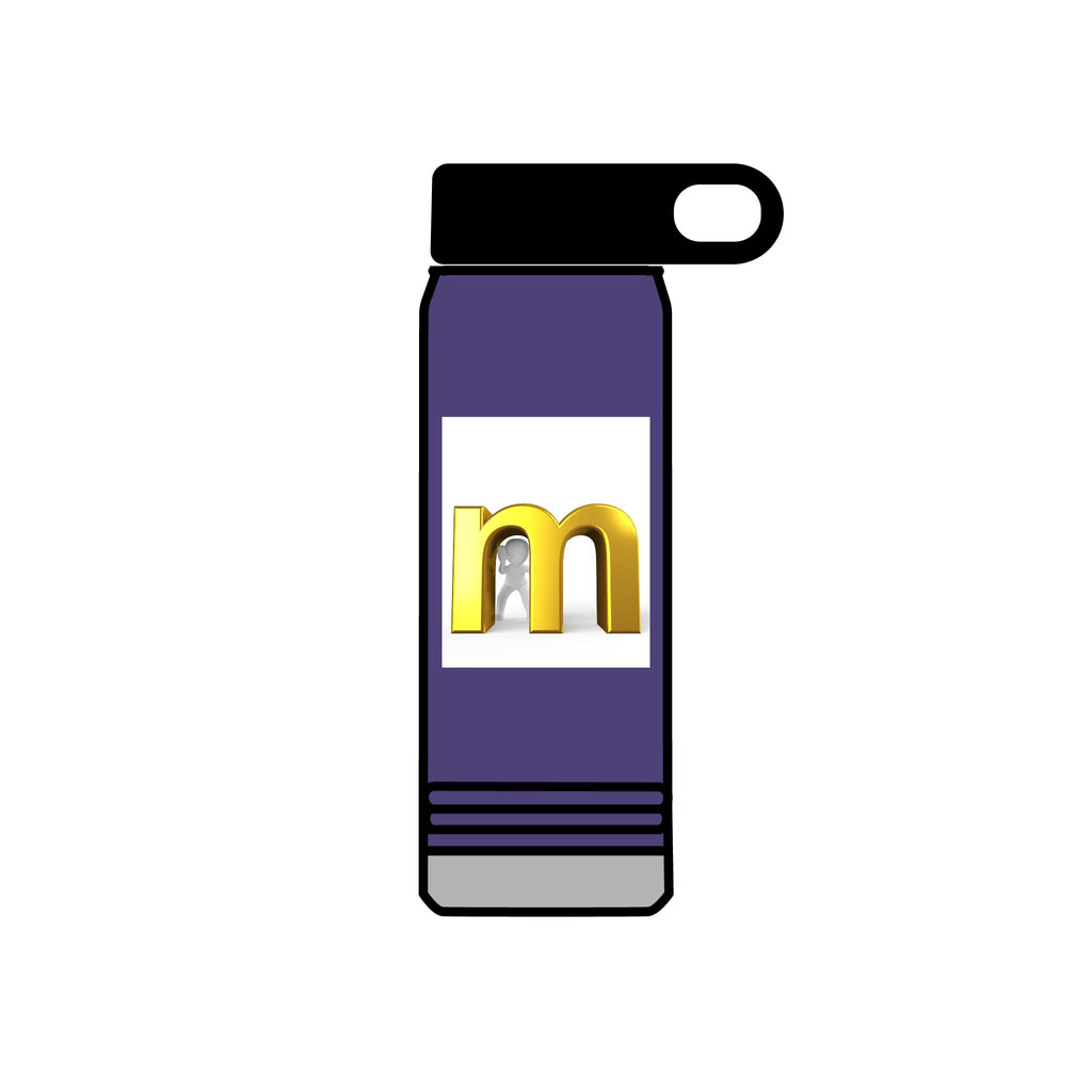 Gold Letter M Water Bottle | 20oz