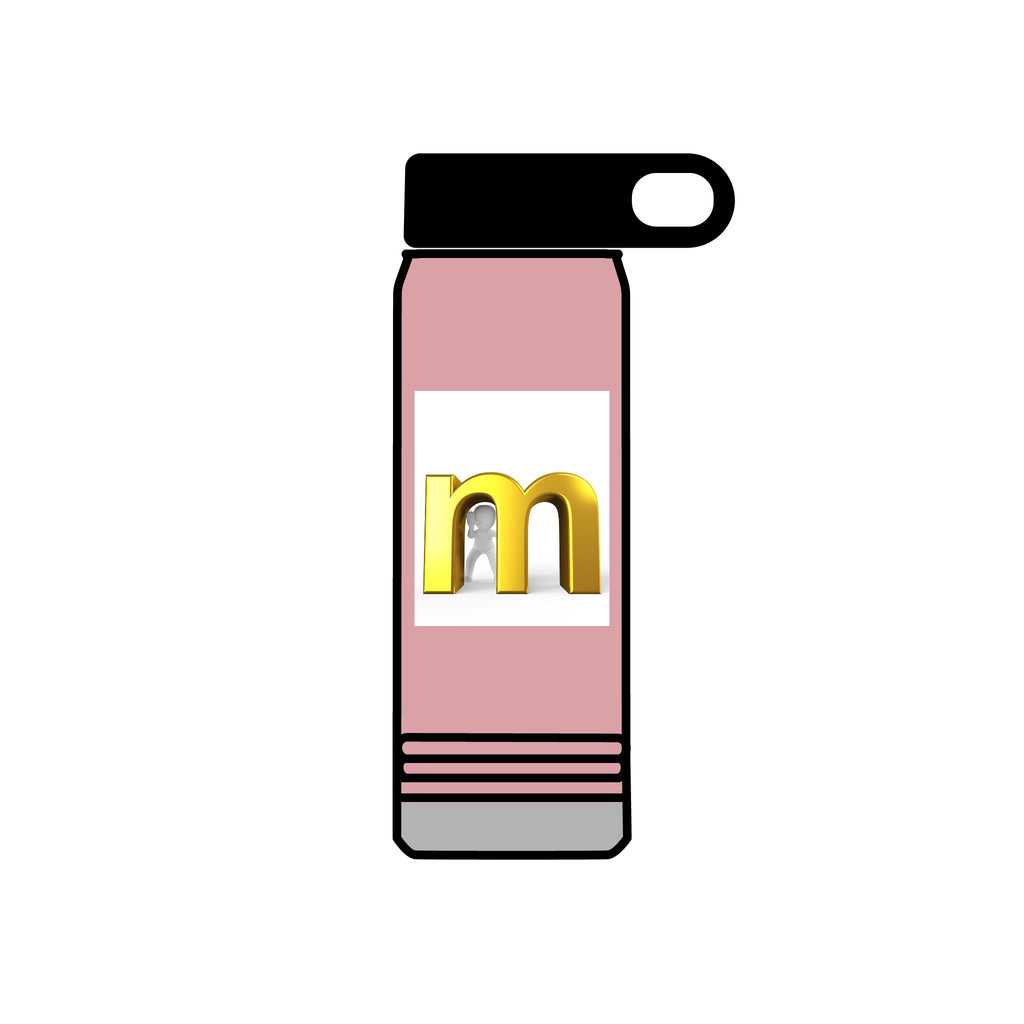 Gold Letter M Water Bottle | 20oz
