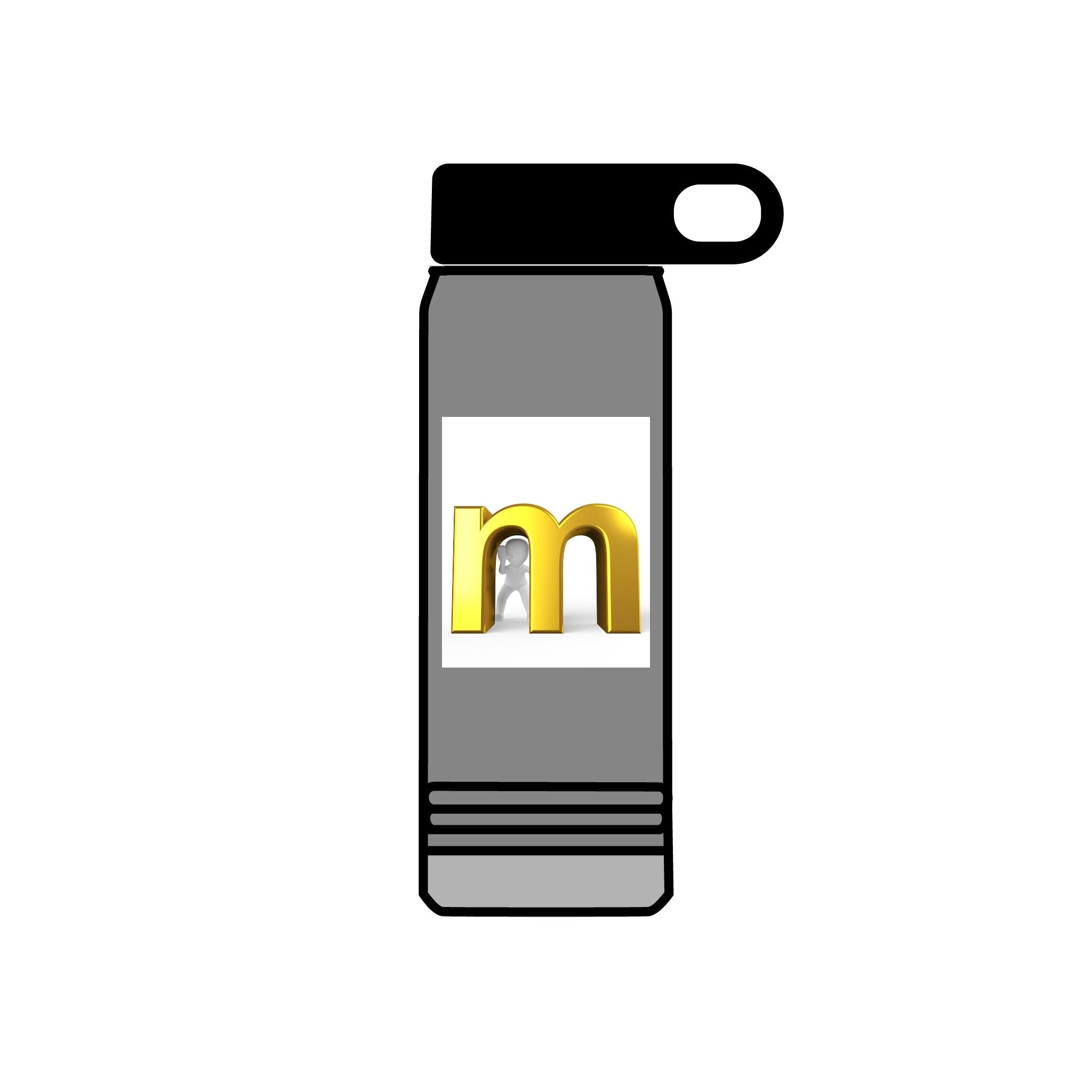 Gold Letter M Water Bottle | 20oz