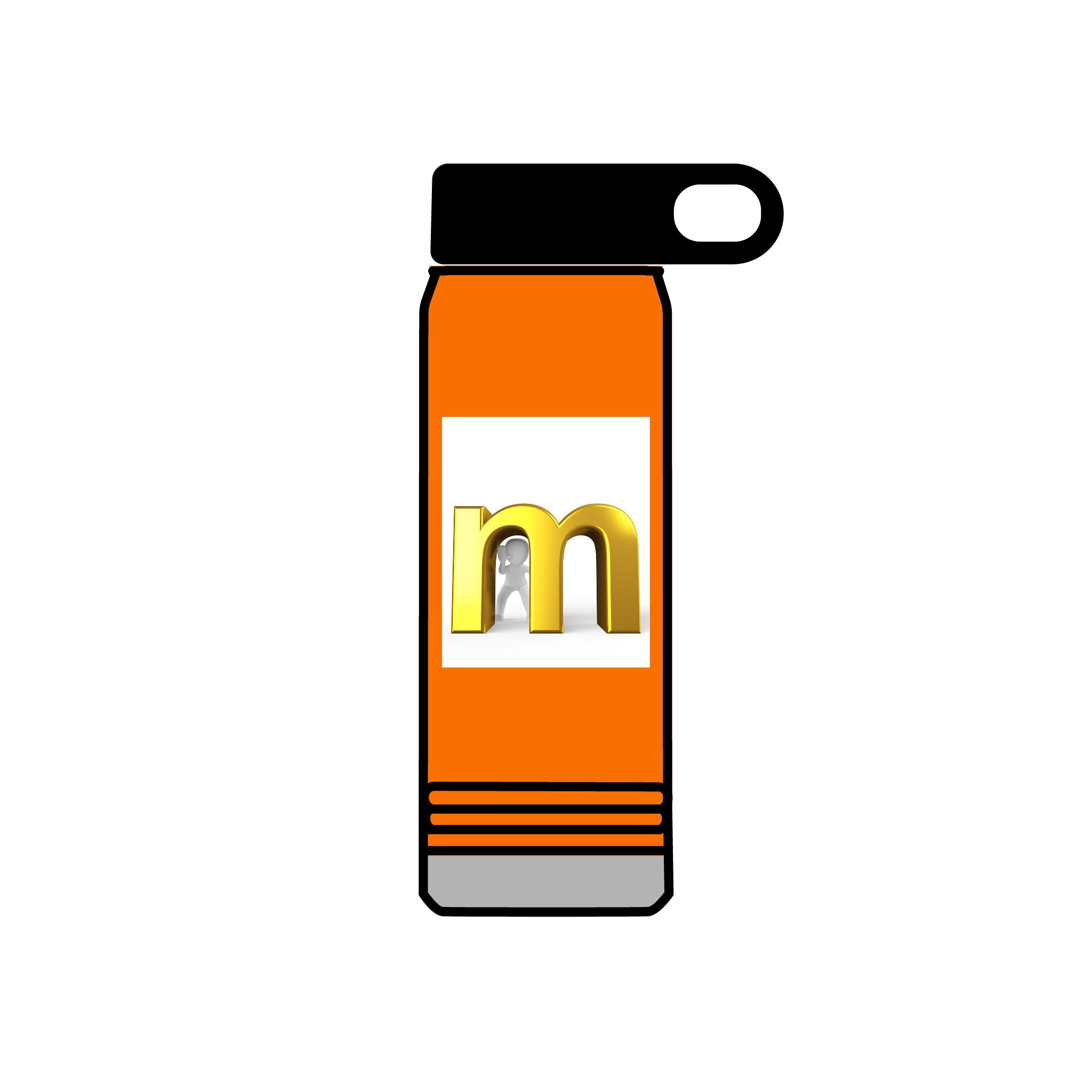 Gold Letter M Water Bottle | 20oz