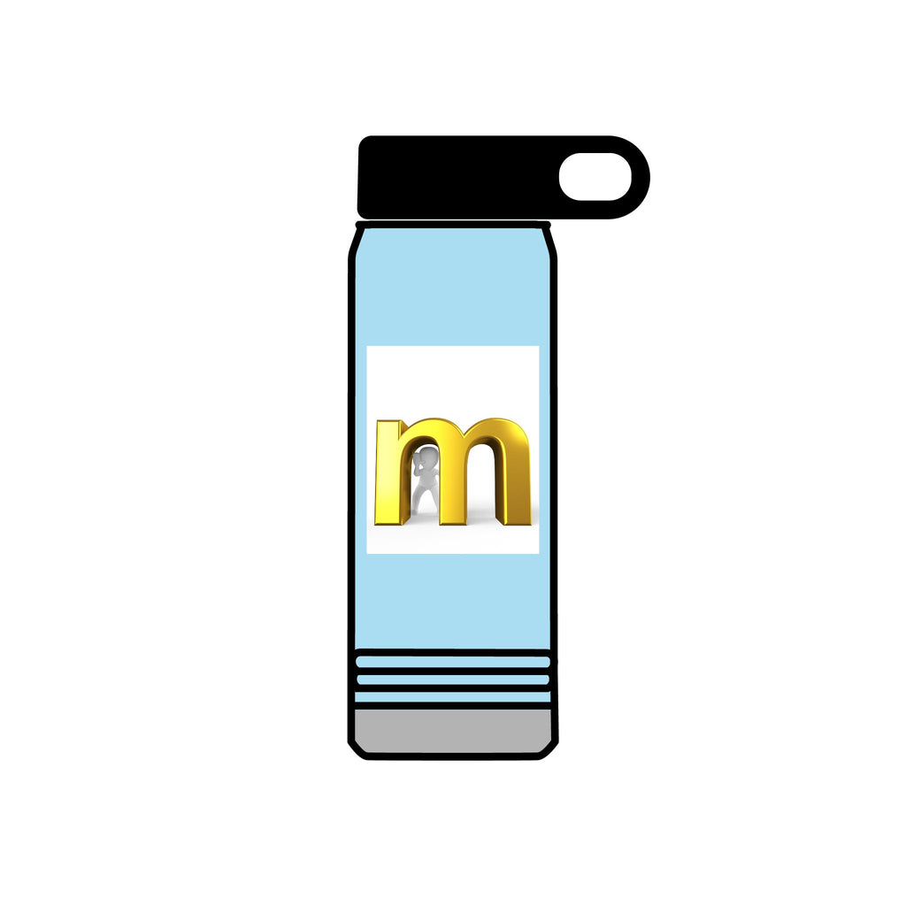 Gold Letter M Water Bottle | 20oz