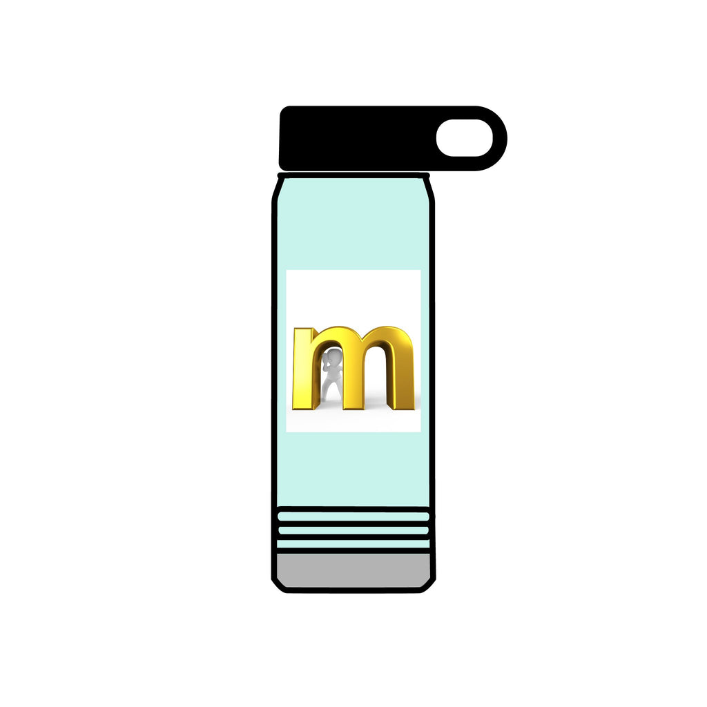 Gold Letter M Water Bottle | 20oz