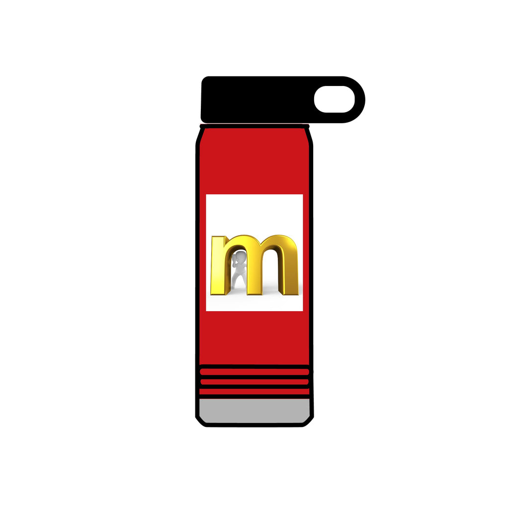 Gold Letter M Water Bottle | 20oz