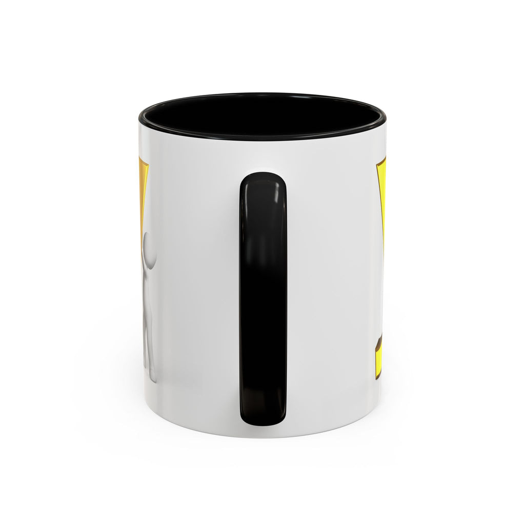 Goldener Buchstabe Y mit 3D-Figur Akzent Kaffeetasse | Initialen Monogramm
