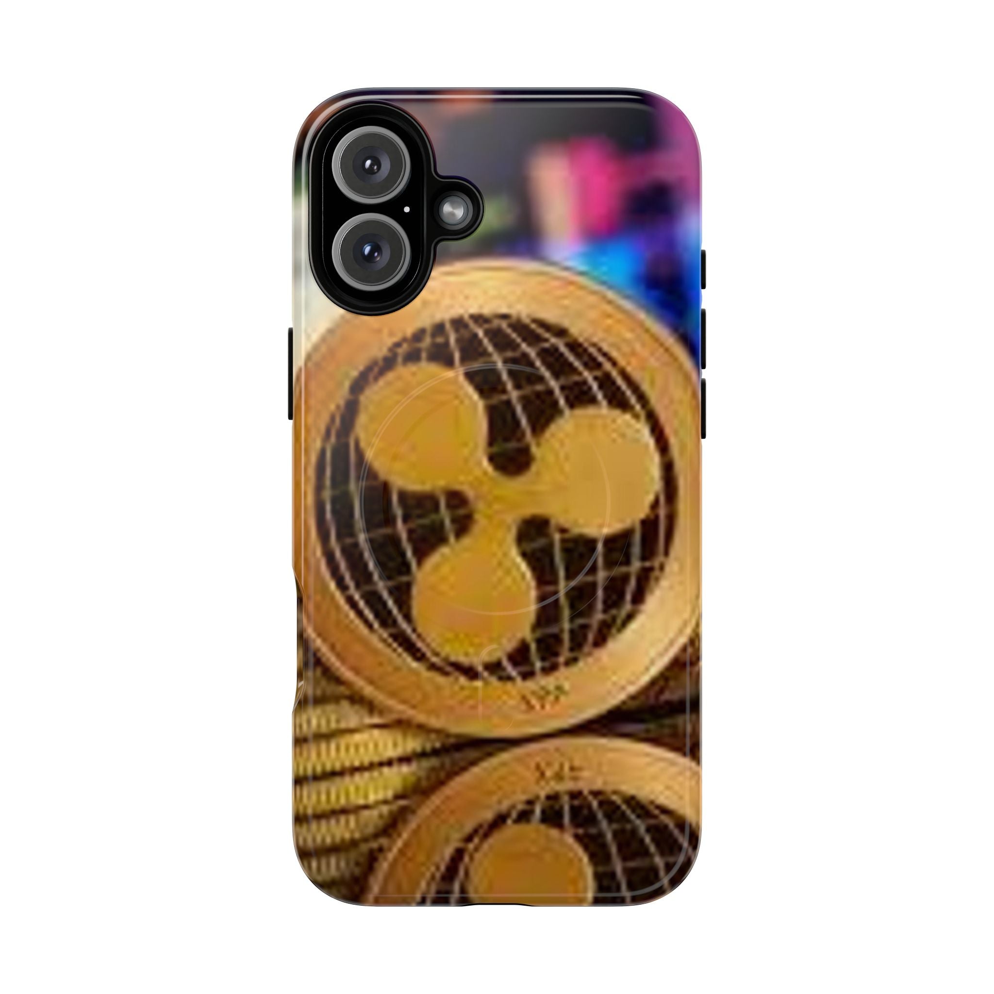Coque de protection rigide magnétique design Ripple Coin | Coque de téléphone Crypto Ripple