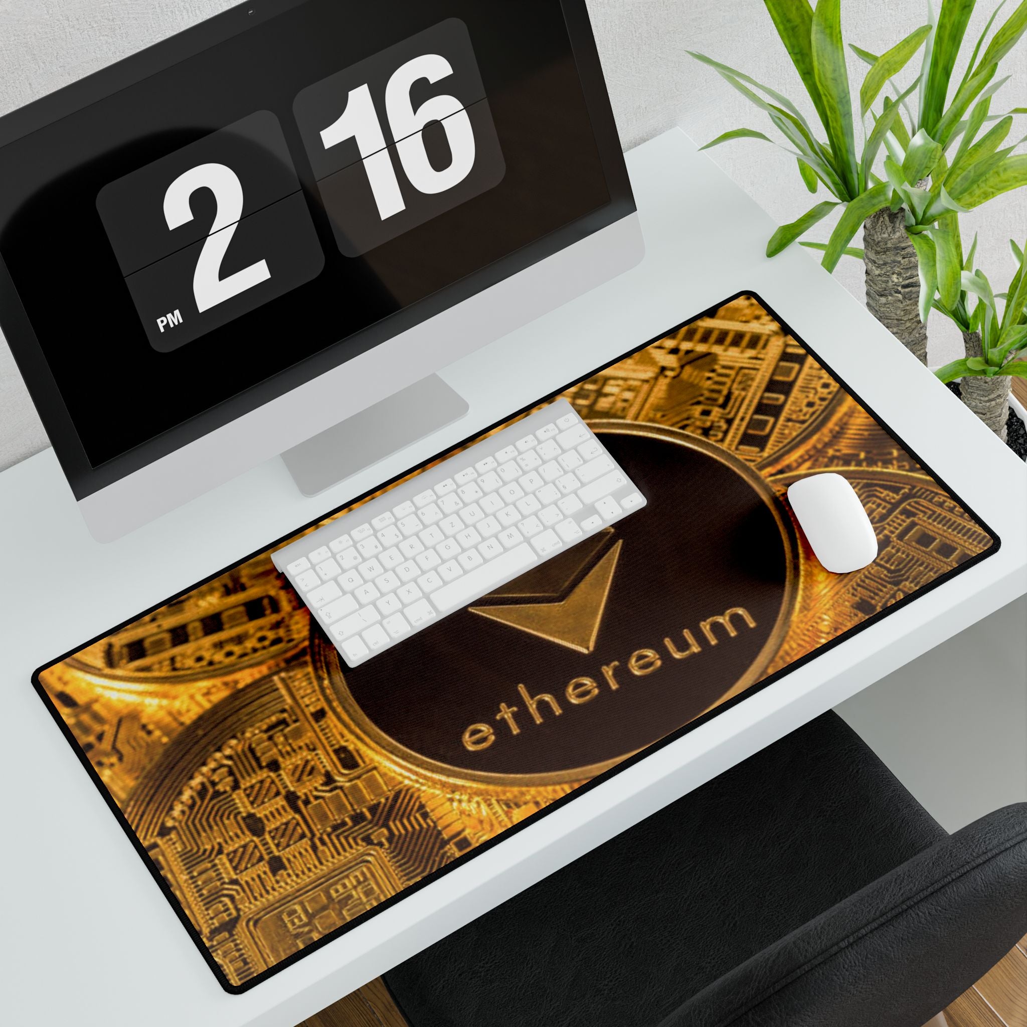 Ethereum Crypto Coin Desk Mat | Gaming Mouse Pad Desk Mats