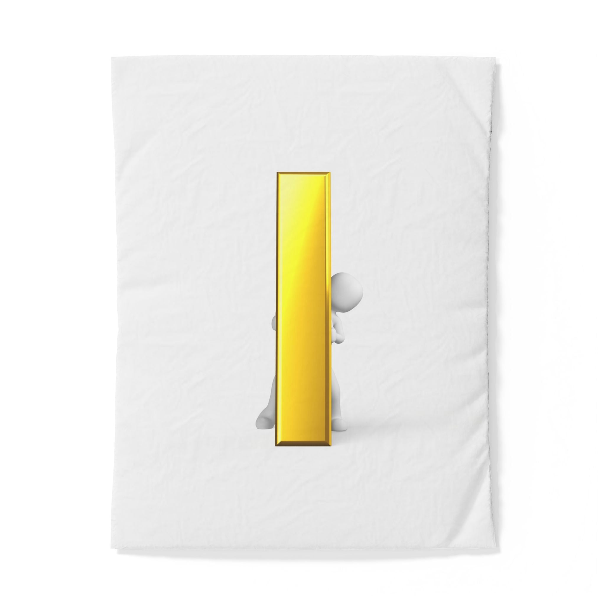 Gold Letter i Minimalist Duvet Cover | Cotton Duvet Cover
