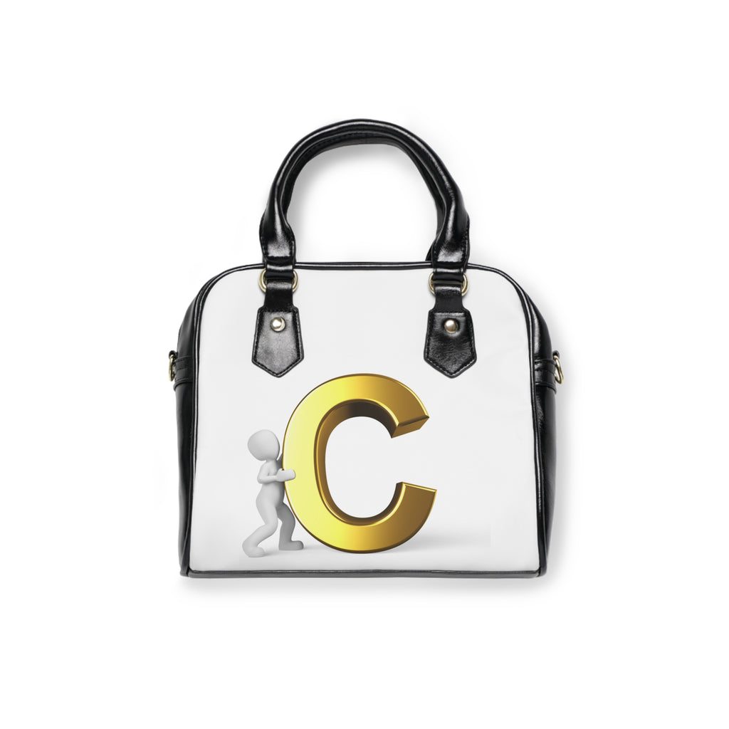 3D Gold Letter C Handbag | Shoulder Bag with Initial C