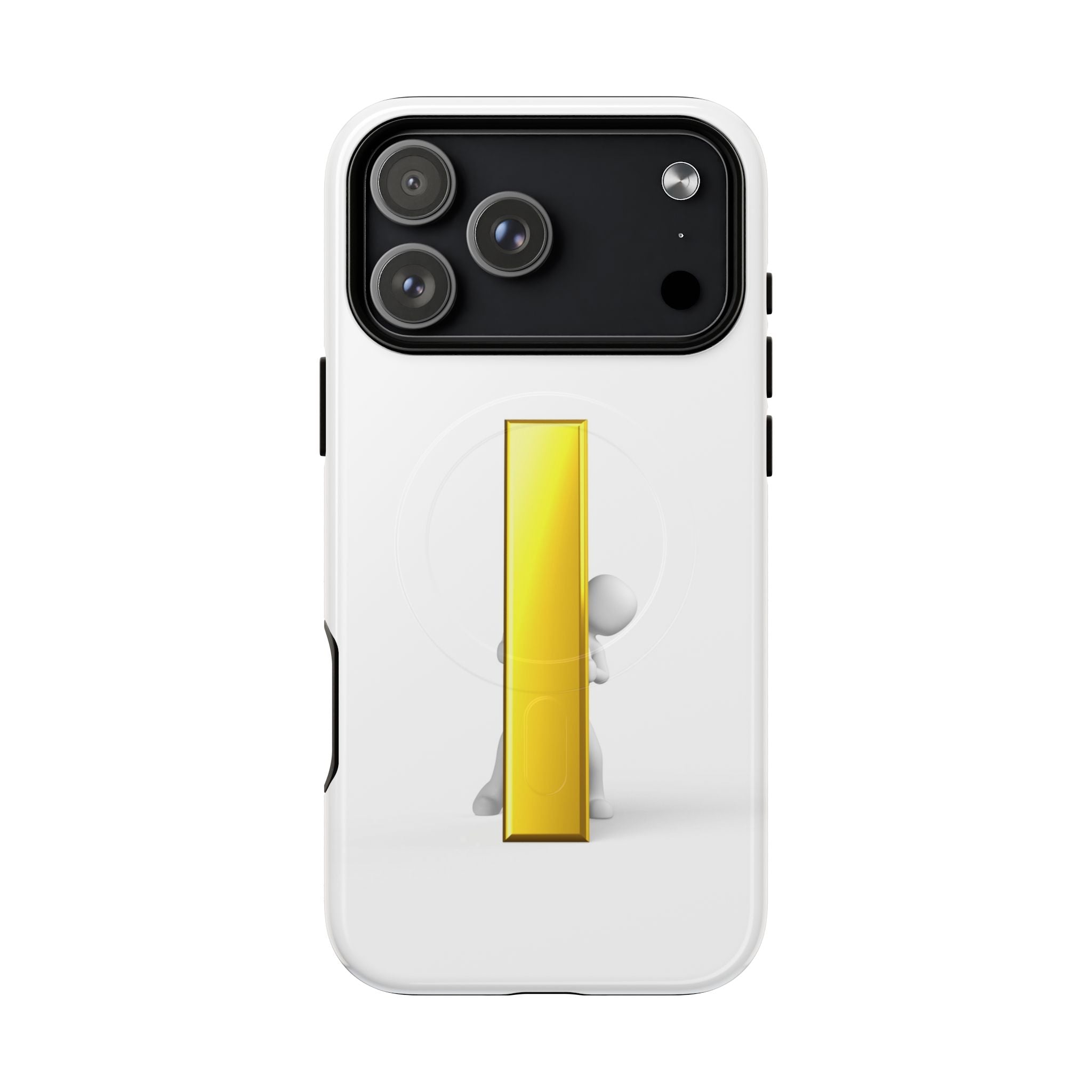 Yellow Gold Letter i 3D Figure phone case | Tough Magnetic Case