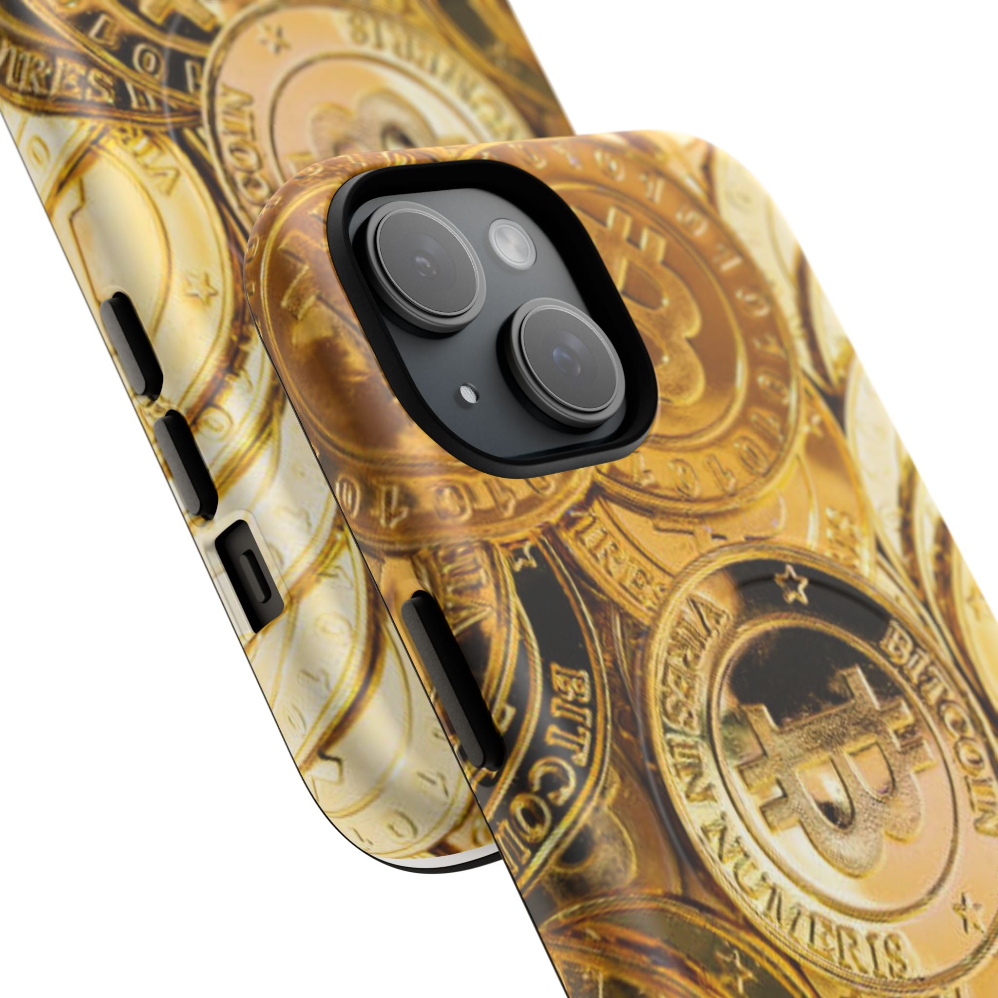 Gold Bitcoin Coins Phone Case | Tough Magnetic Case