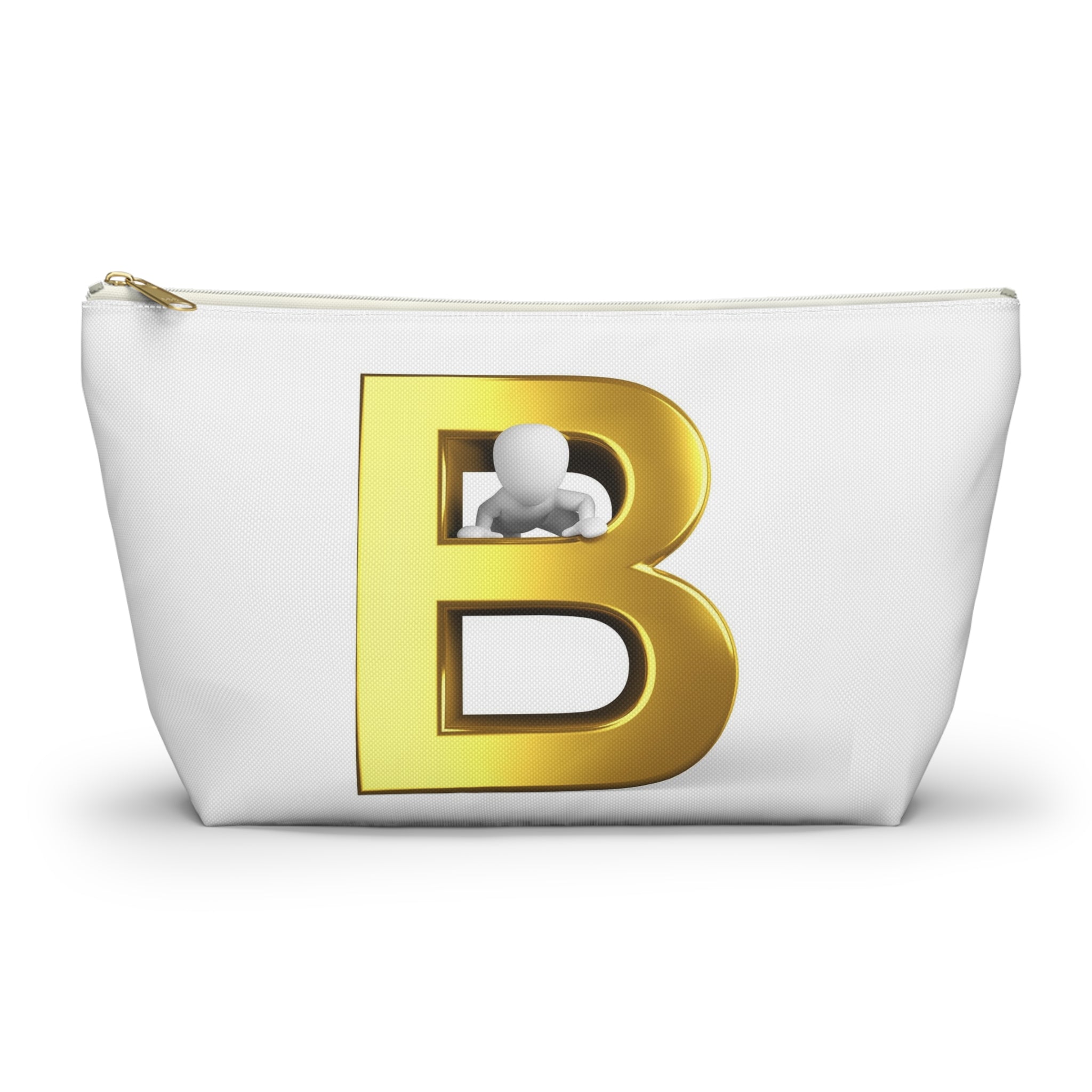 Gold Letter B Initial Accessory Pouch