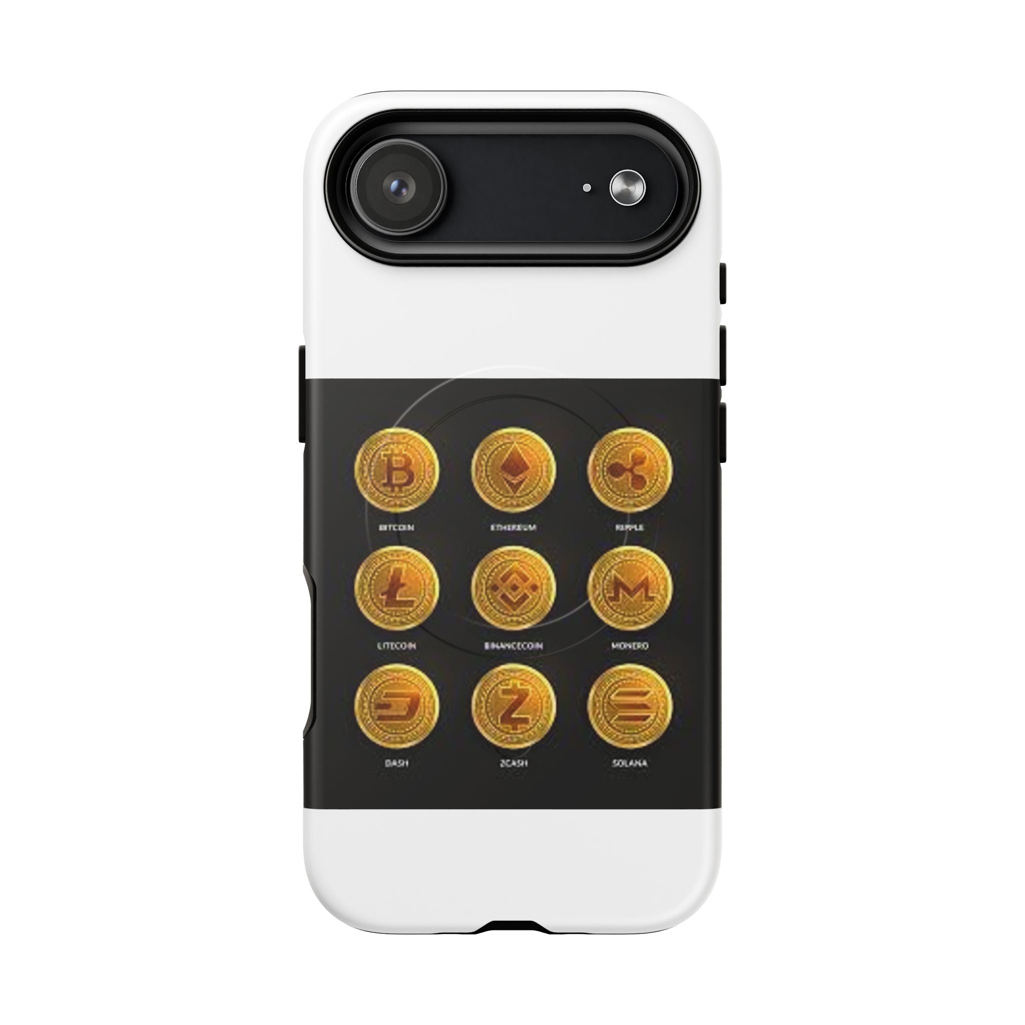 Coque de Téléphone Graphique de Monnaie Crypto | Coque Magnétique Robuste