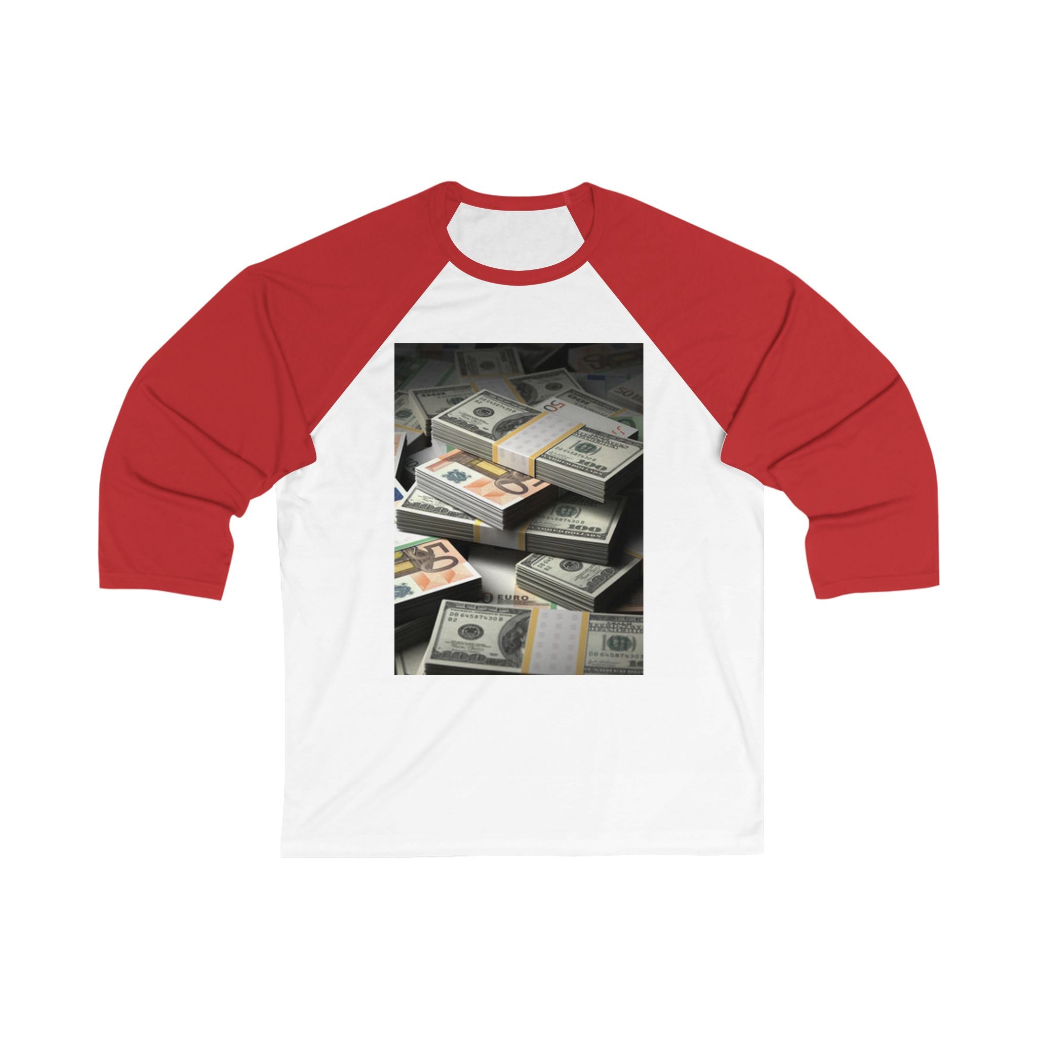 T-shirt de baseball unisexe à manches 3/4