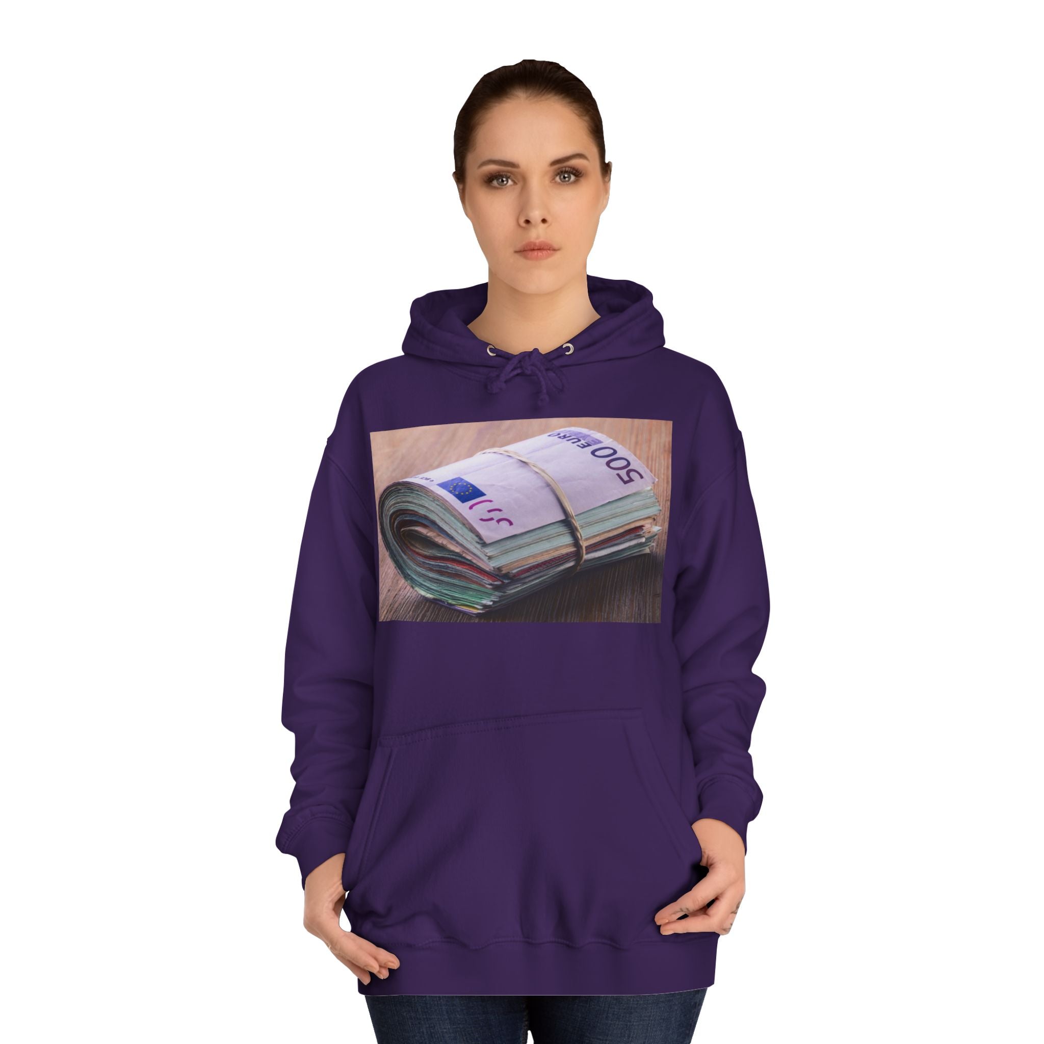 Rolled Currency Stack Hoodie | Money Print, Cash Bundle