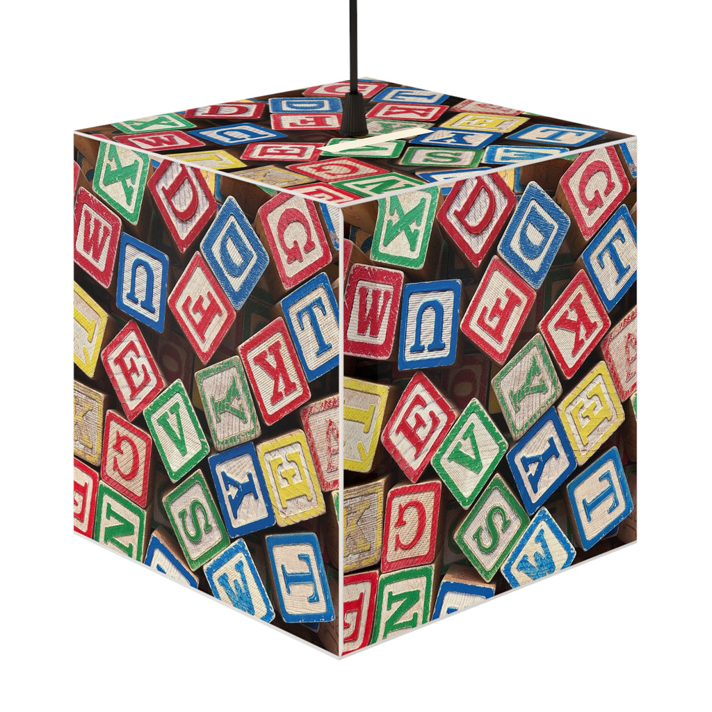 Alphabet Blocks Light Cube Lamp | Colorful Kids Nursery Decor