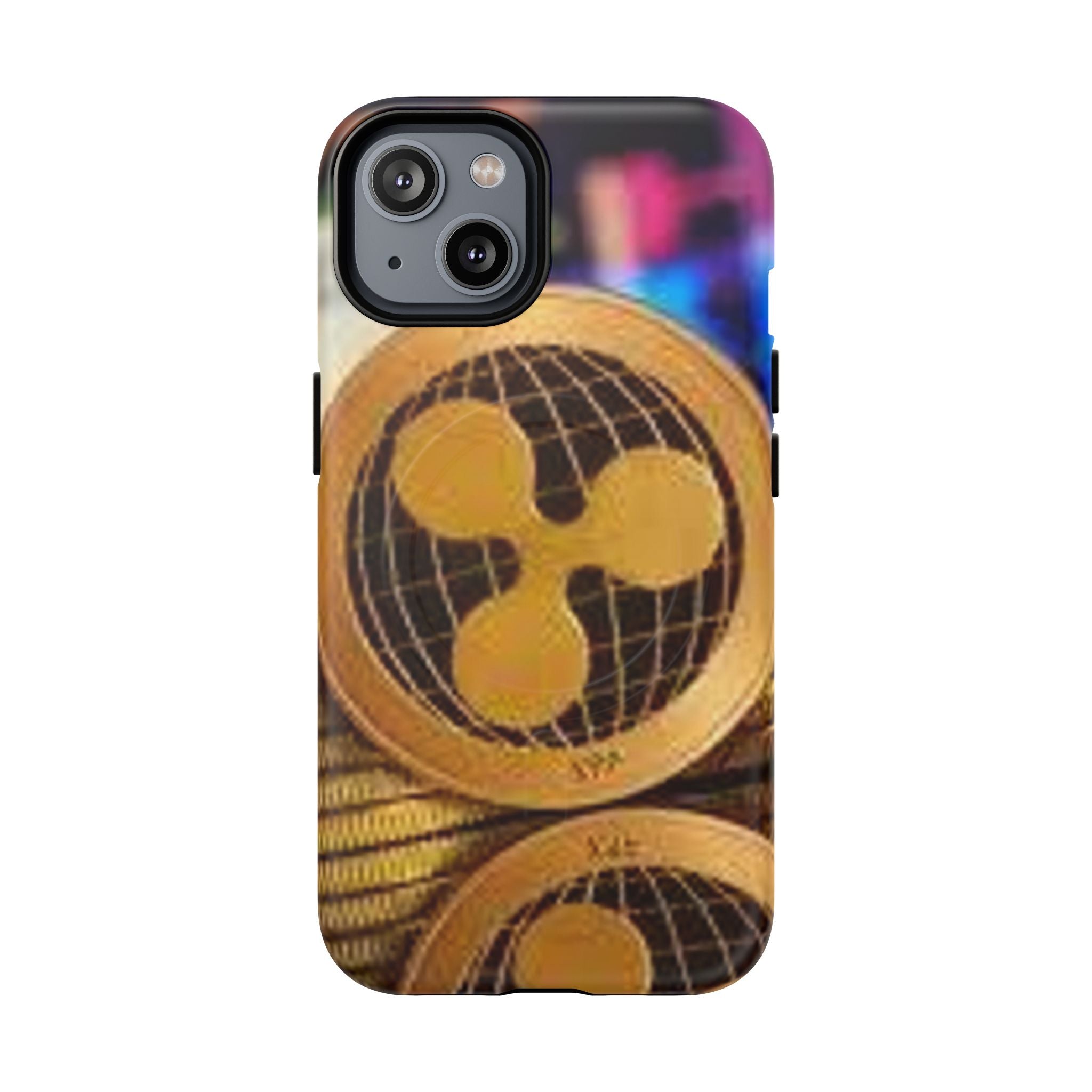 Coque de protection rigide magnétique design Ripple Coin | Coque de téléphone Crypto Ripple